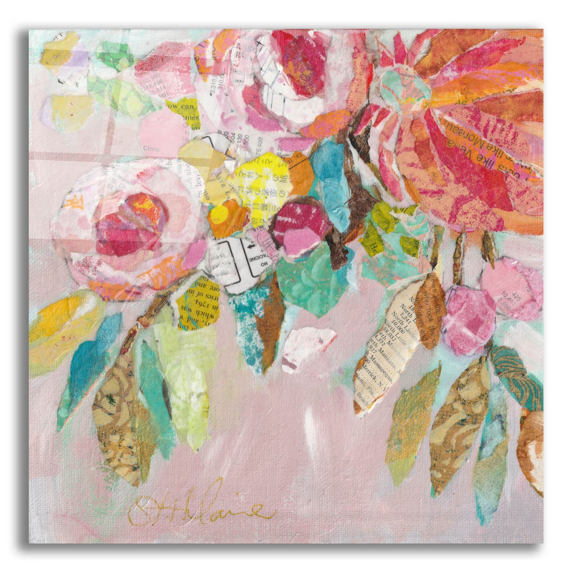 Epic Art 'Dream Floral 1' by St. Hilaire Elizabeth, Acrylic Glass Wall Art,12x12