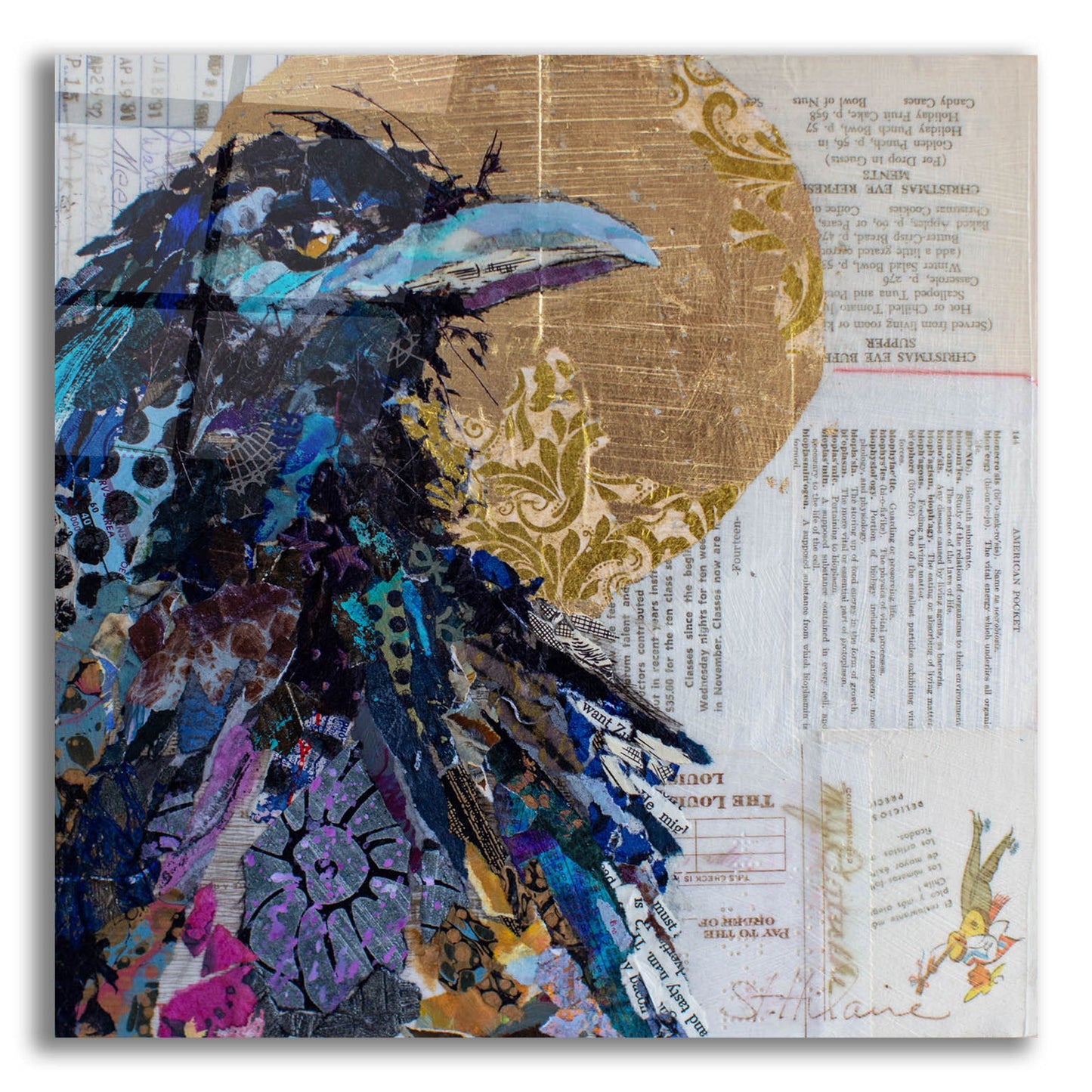 Epic Art 'Raven 7' by St. Hilaire Elizabeth, Acrylic Glass Wall Art,12x12