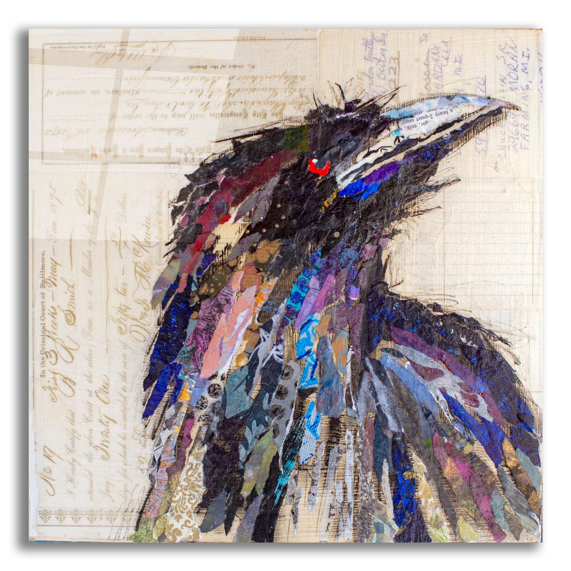 Epic Art 'Raven 2' by St. Hilaire Elizabeth, Acrylic Glass Wall Art,12x12