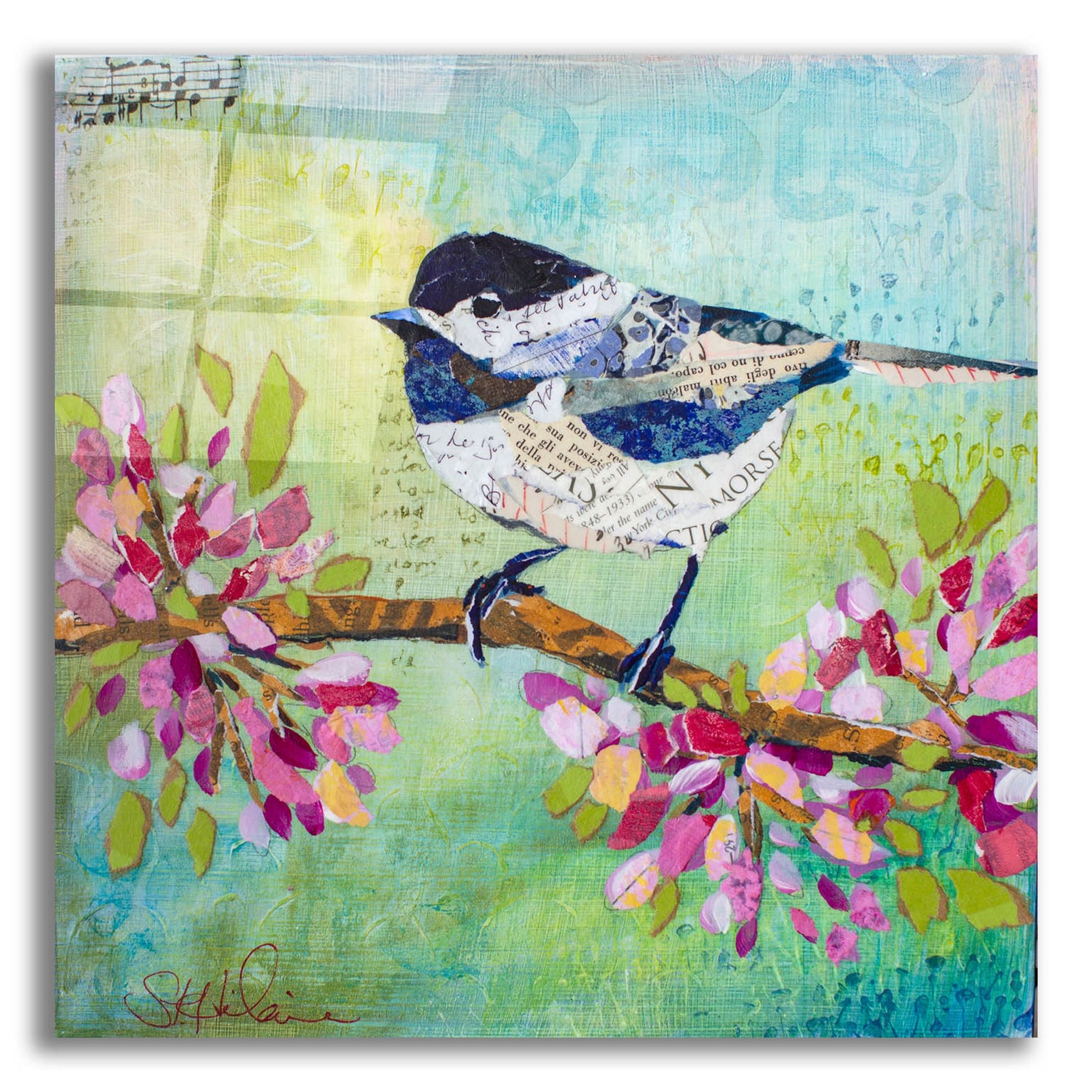 Epic Art 'Chirpy Chickadee' by St. Hilaire Elizabeth, Acrylic Glass Wall Art