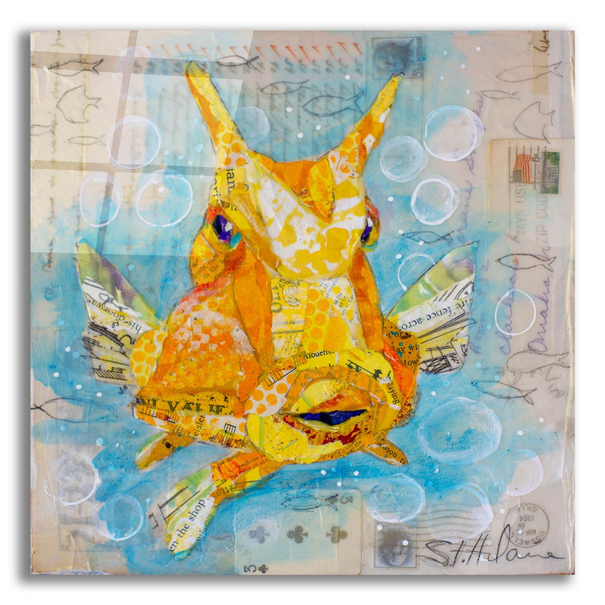 Epic Art 'Cow Fish' by St. Hilaire Elizabeth, Acrylic Glass Wall Art