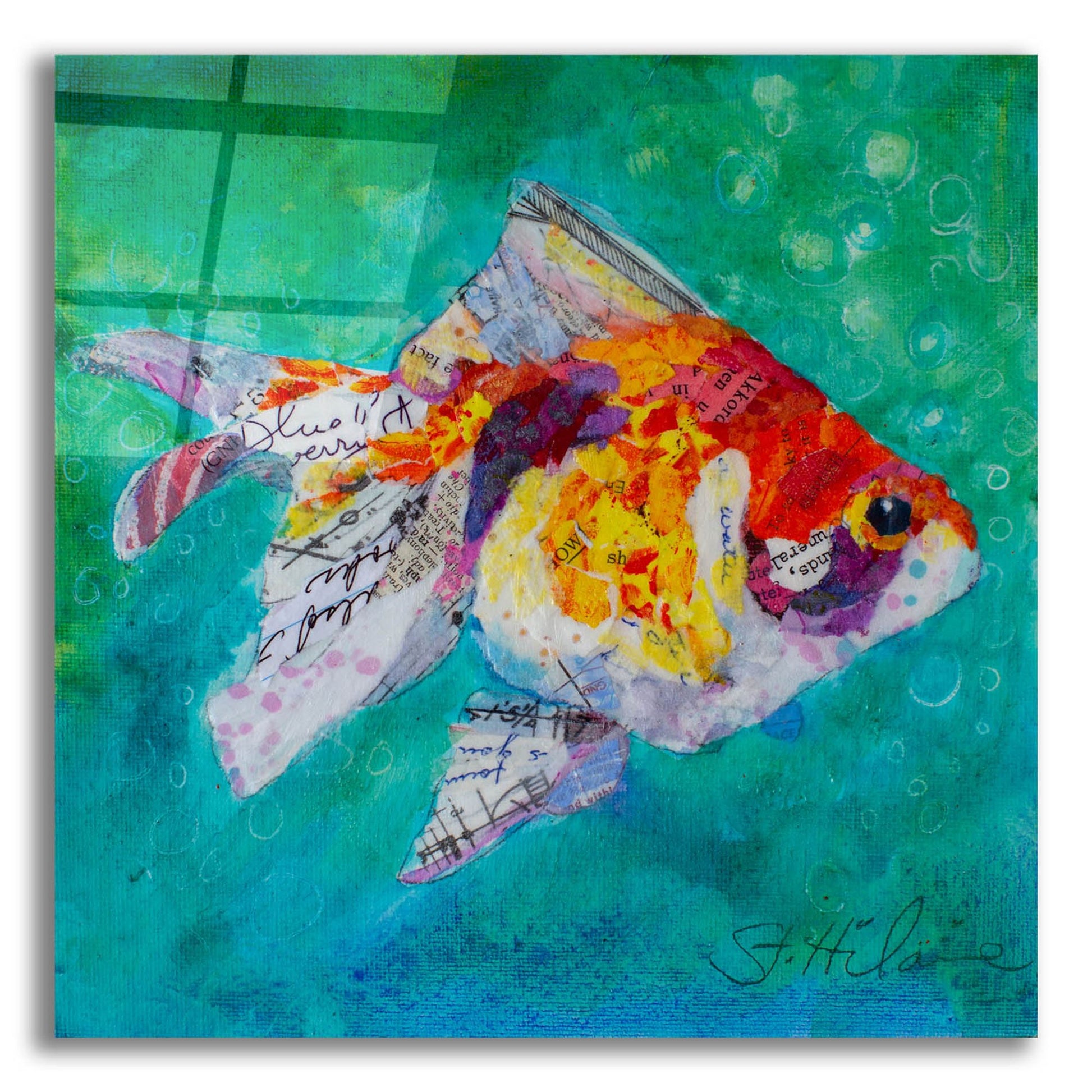 Epic Art 'Just Keep Swimming' by St. Hilaire Elizabeth, Acrylic Glass Wall Art