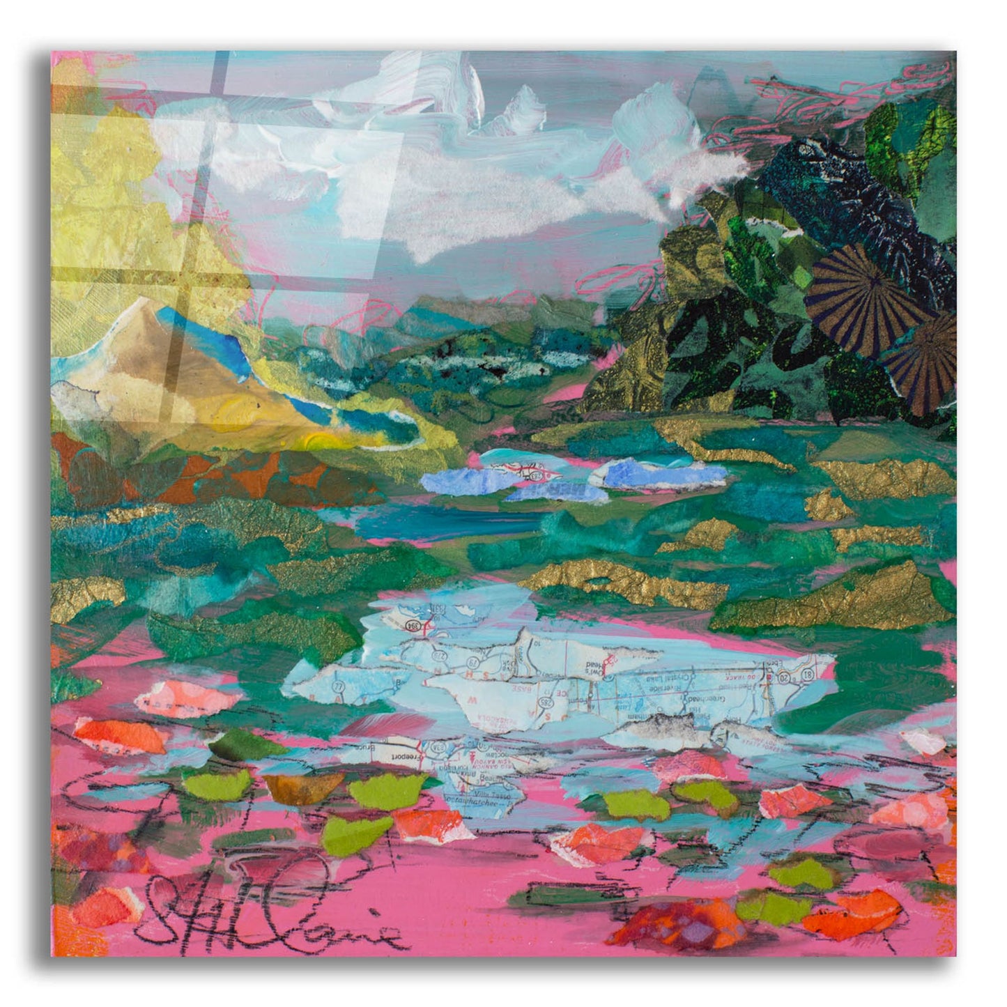 Epic Art 'River Morning 2' by St. Hilaire Elizabeth, Acrylic Glass Wall Art,12x12