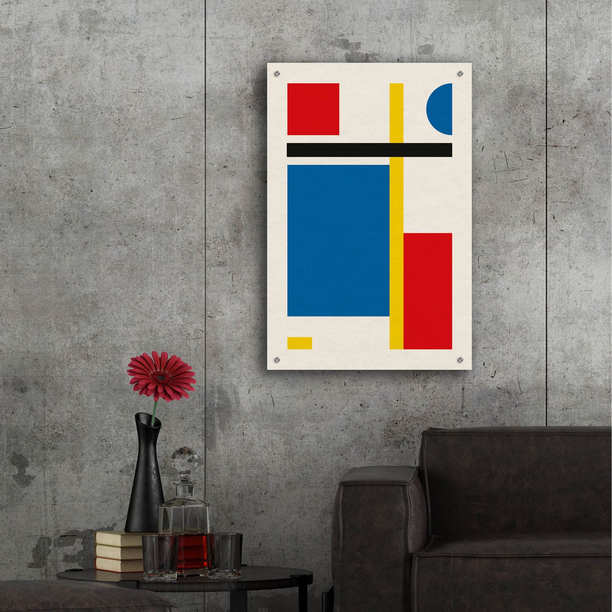 Epic Art 'Bauhaus 3' by Gary Williams, Acrylic Glass Wall Art,24x36