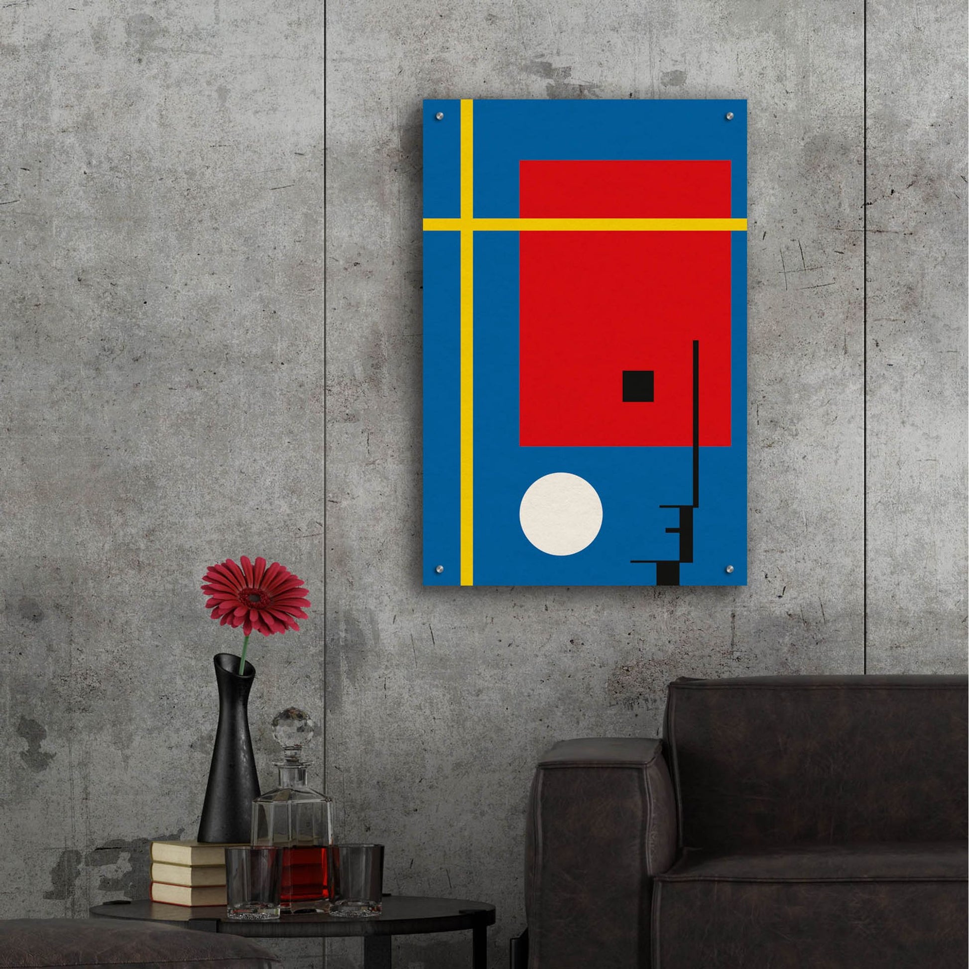 Epic Art 'Bauhaus 7' by Gary Williams, Acrylic Glass Wall Art,24x36