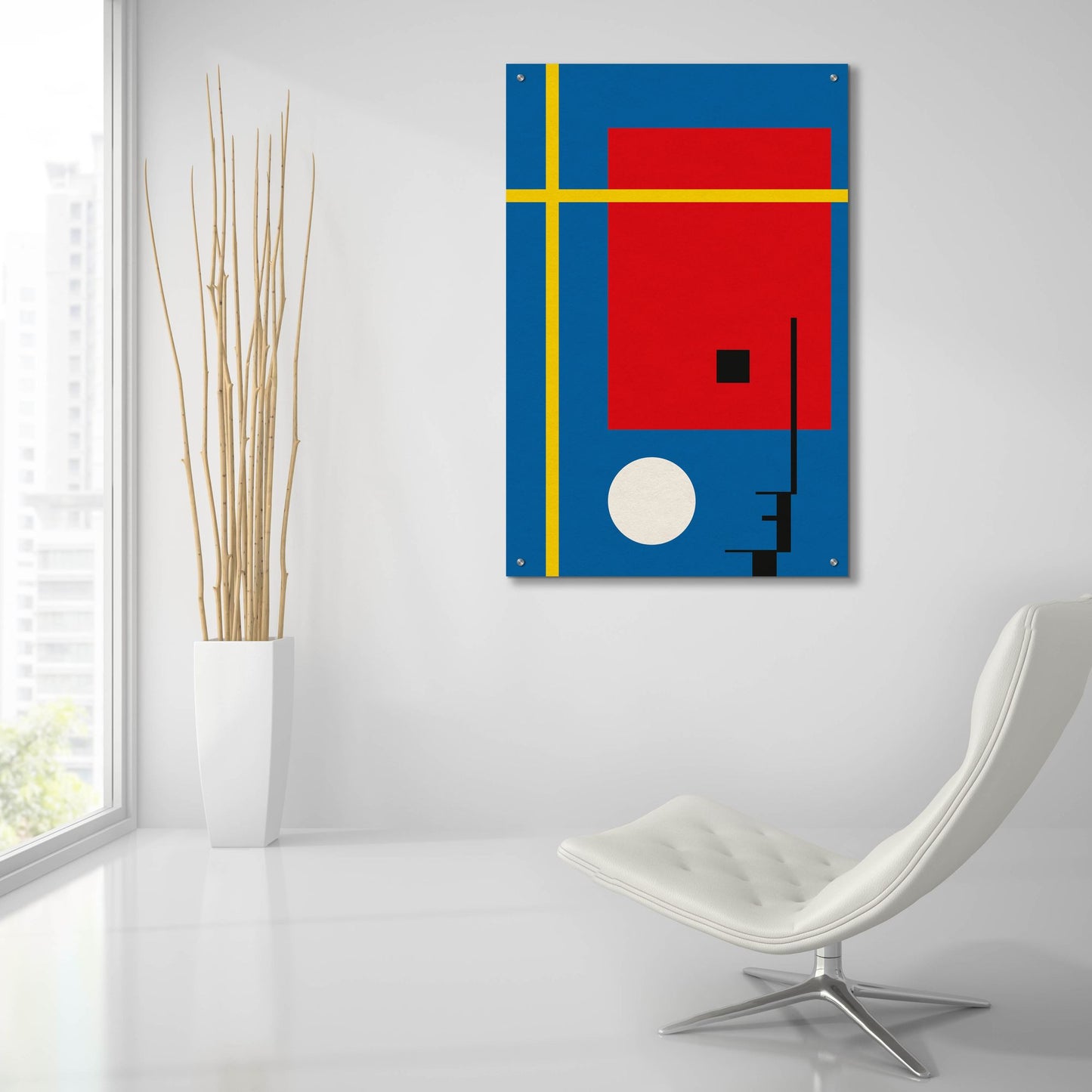 Epic Art 'Bauhaus 7' by Gary Williams, Acrylic Glass Wall Art,24x36