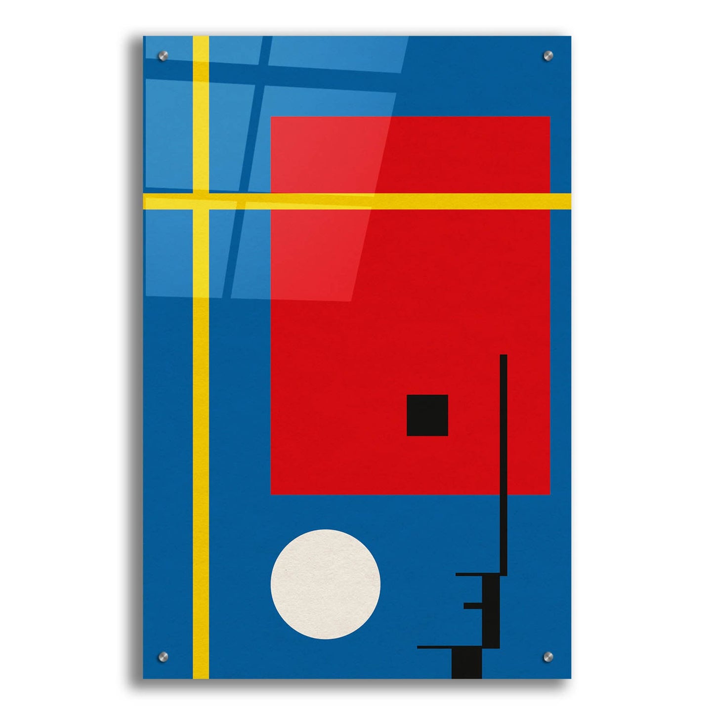 Epic Art 'Bauhaus 7' by Gary Williams, Acrylic Glass Wall Art,24x36