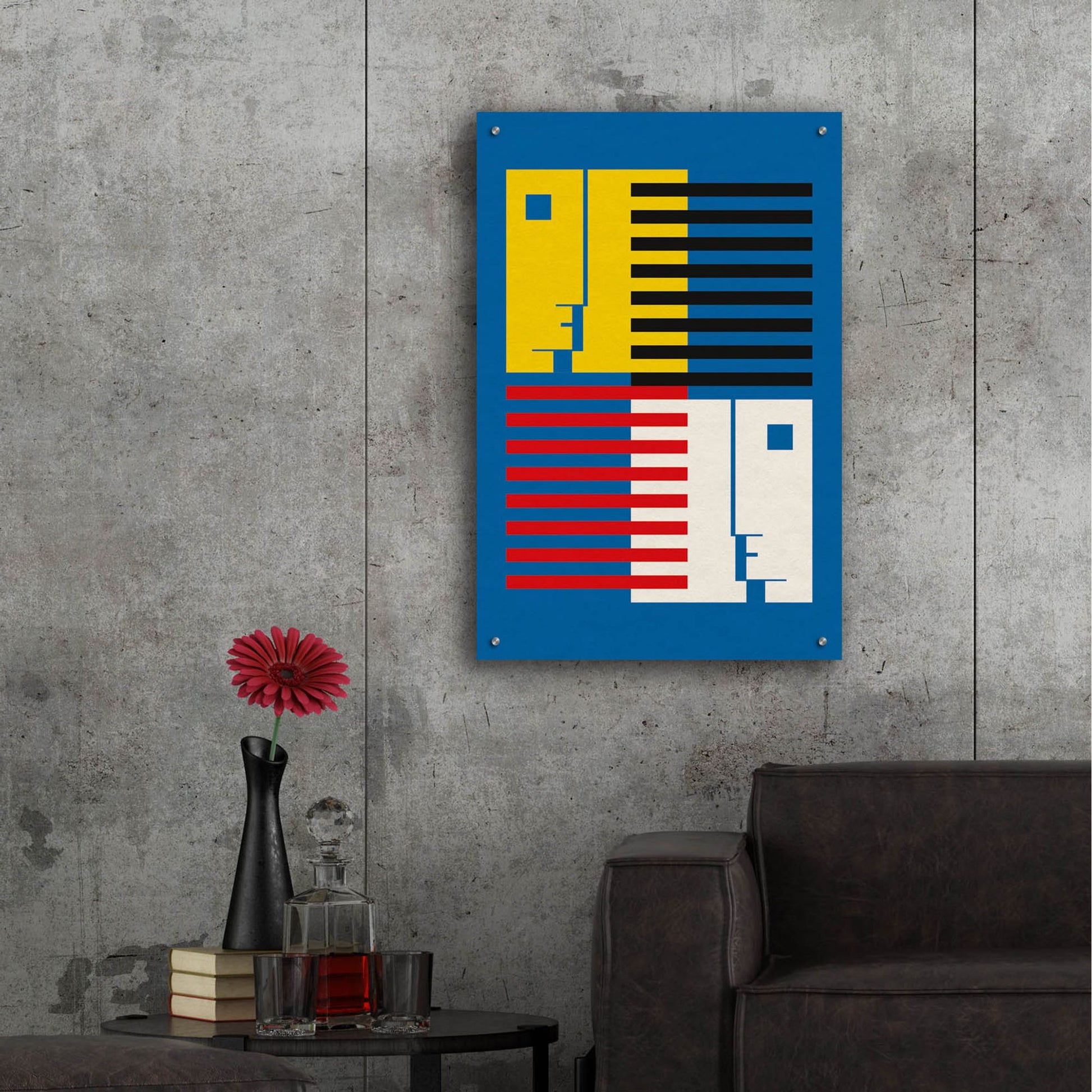 Epic Art 'Bauhaus 9' by Gary Williams, Acrylic Glass Wall Art,24x36