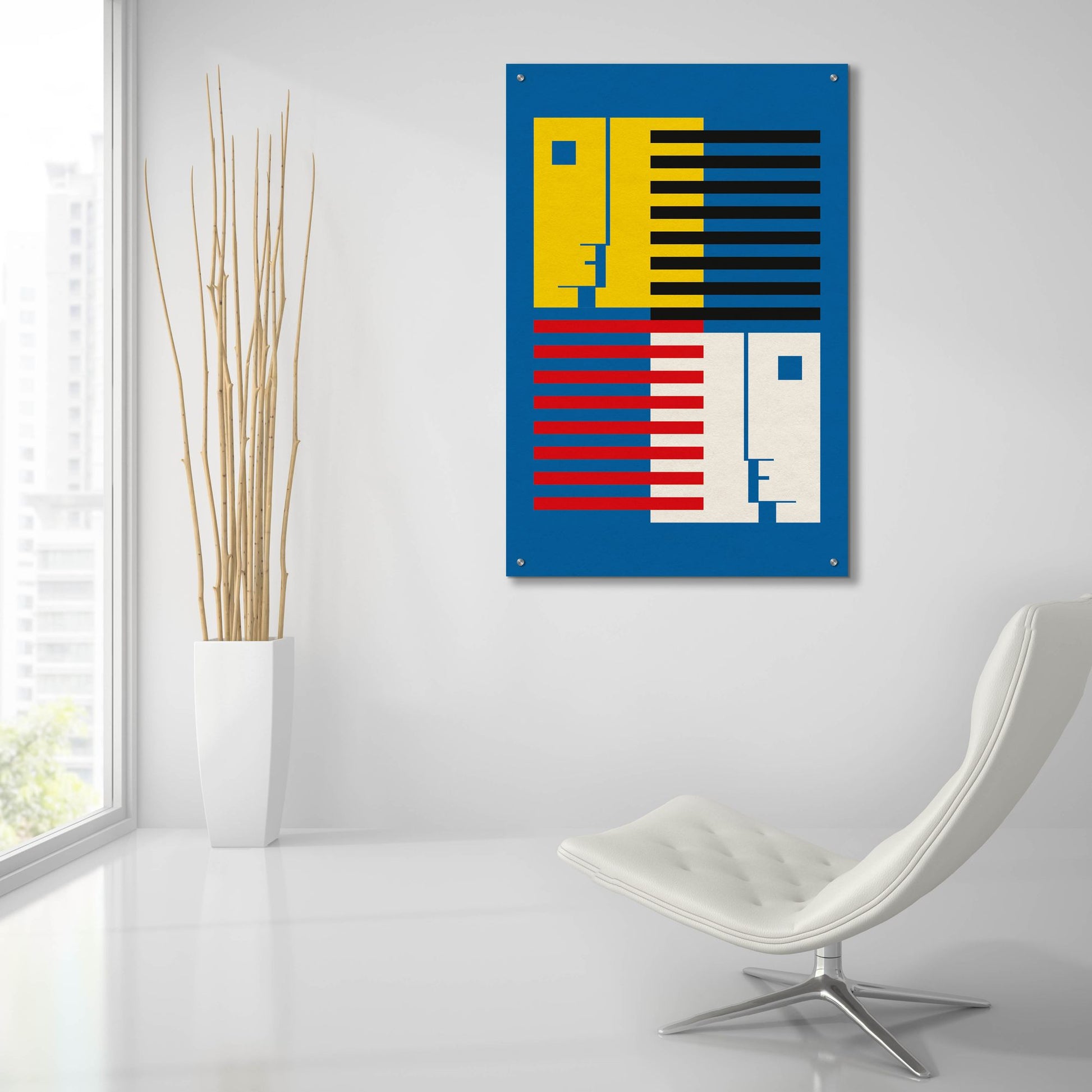 Epic Art 'Bauhaus 9' by Gary Williams, Acrylic Glass Wall Art,24x36