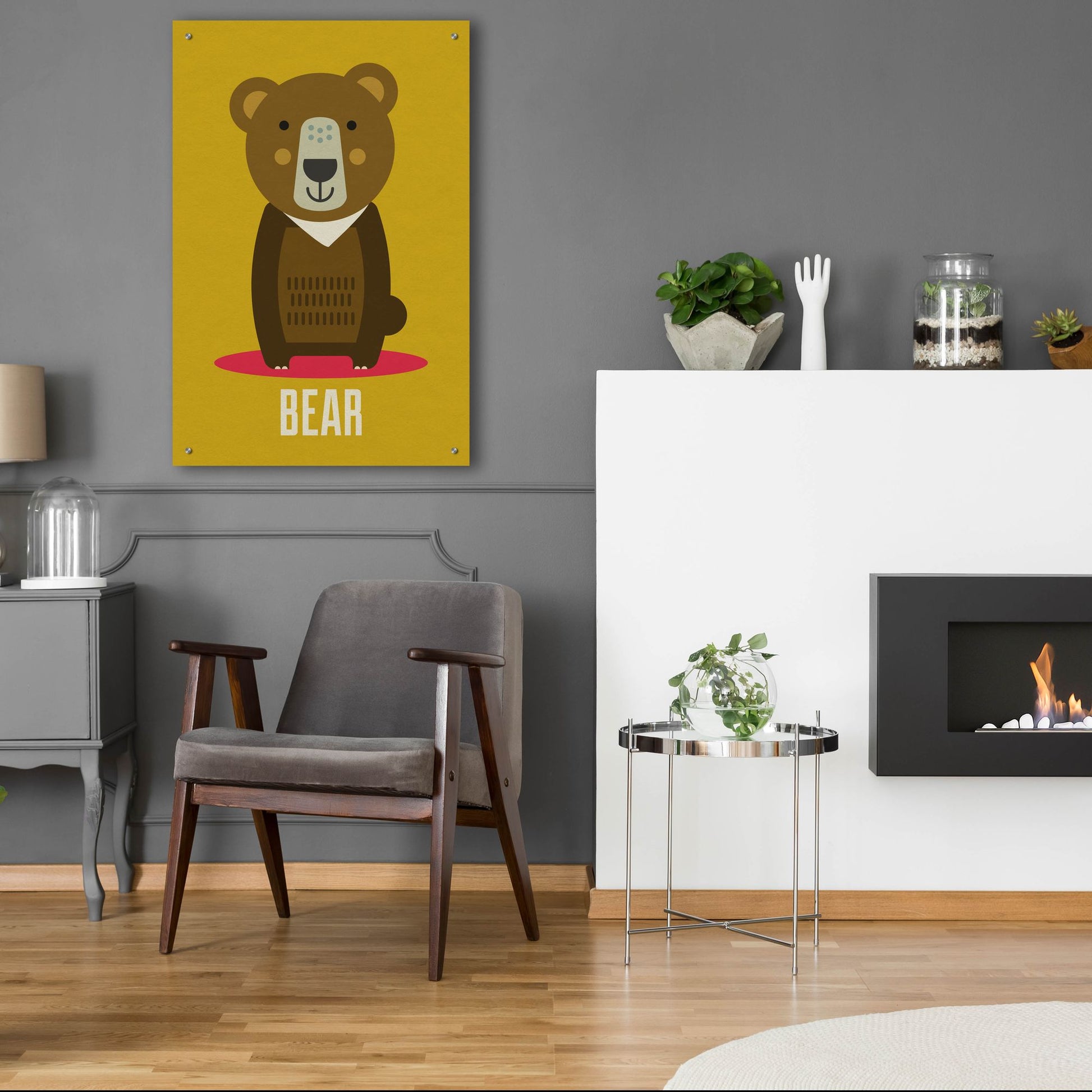 Epic Art 'Bear Kids Nursery' by Gary Williams, Acrylic Glass Wall Art,24x36