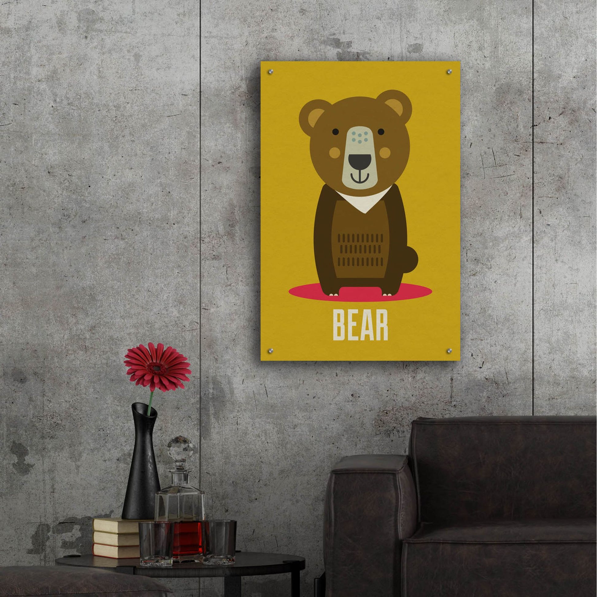 Epic Art 'Bear Kids Nursery' by Gary Williams, Acrylic Glass Wall Art,24x36