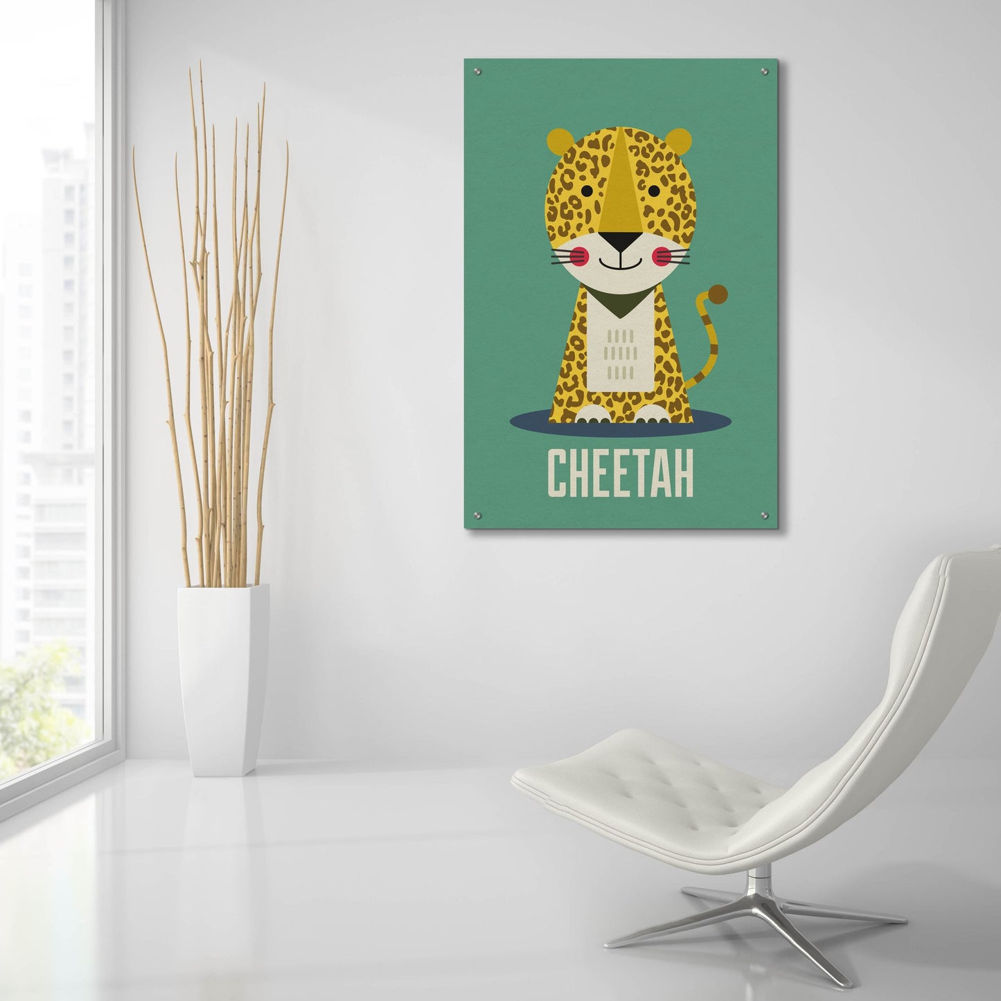 Epic Art 'Cheetah Kids Nursery' by Gary Williams, Acrylic Glass Wall Art,24x36