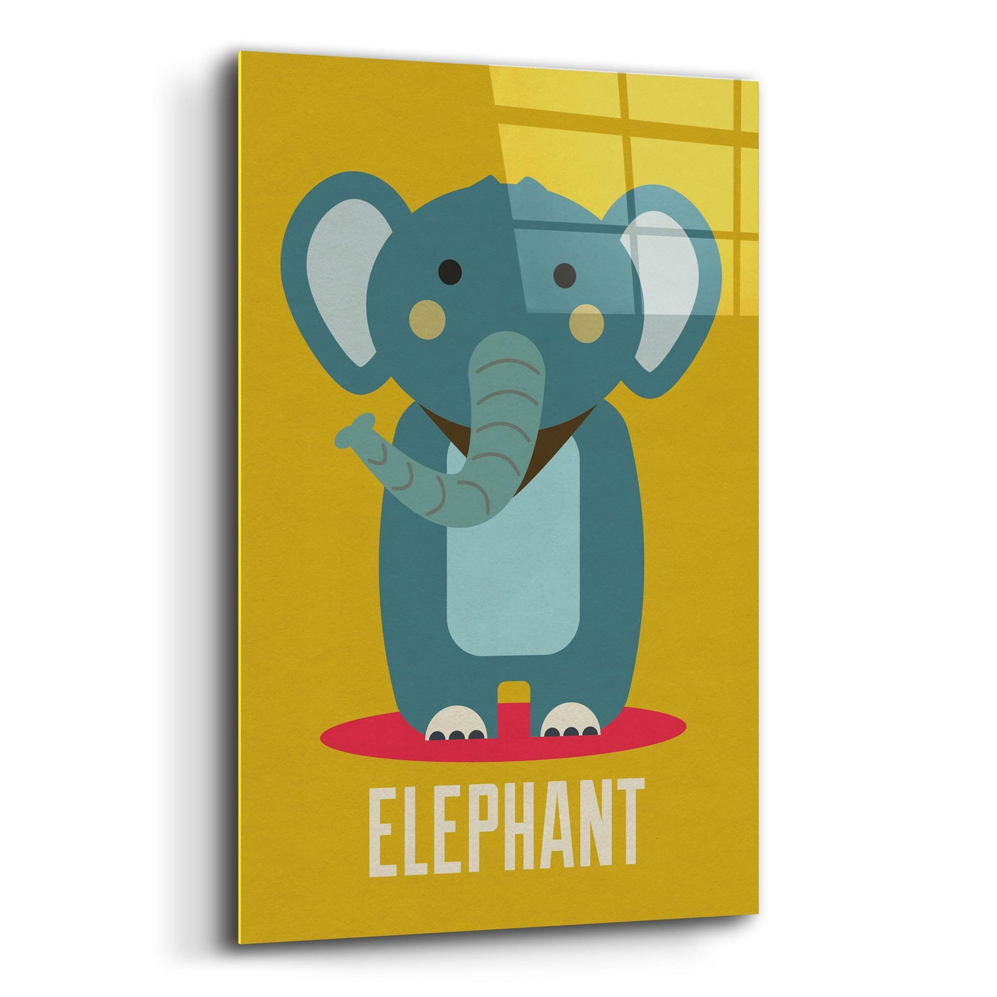 Epic Art 'Elephant Kids Nursery' by Gary Williams, Acrylic Glass Wall Art,12x16