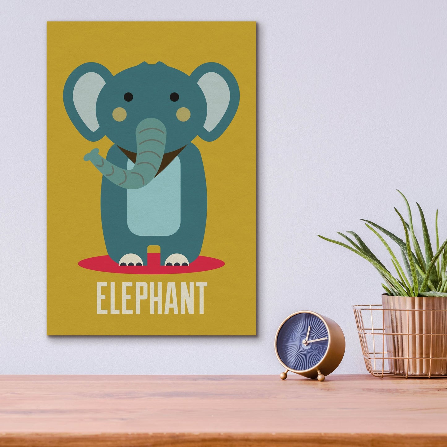 Epic Art 'Elephant Kids Nursery' by Gary Williams, Acrylic Glass Wall Art,12x16