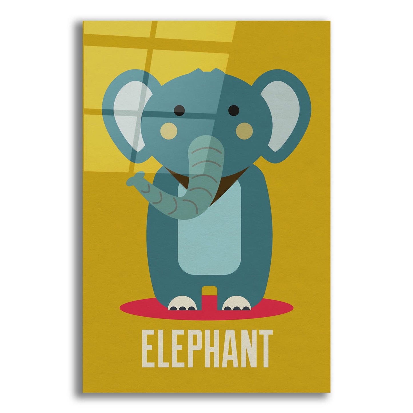 Epic Art 'Elephant Kids Nursery' by Gary Williams, Acrylic Glass Wall Art,12x16