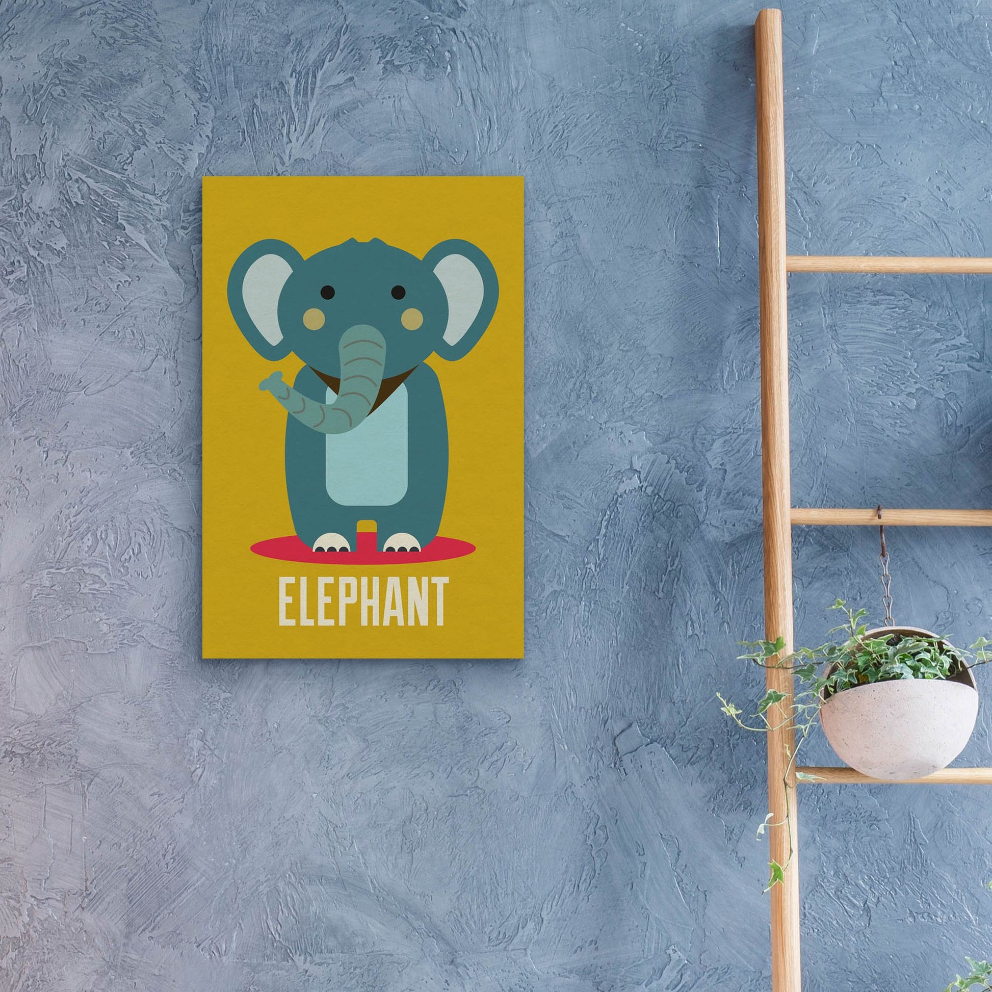 Epic Art 'Elephant Kids Nursery' by Gary Williams, Acrylic Glass Wall Art,16x24