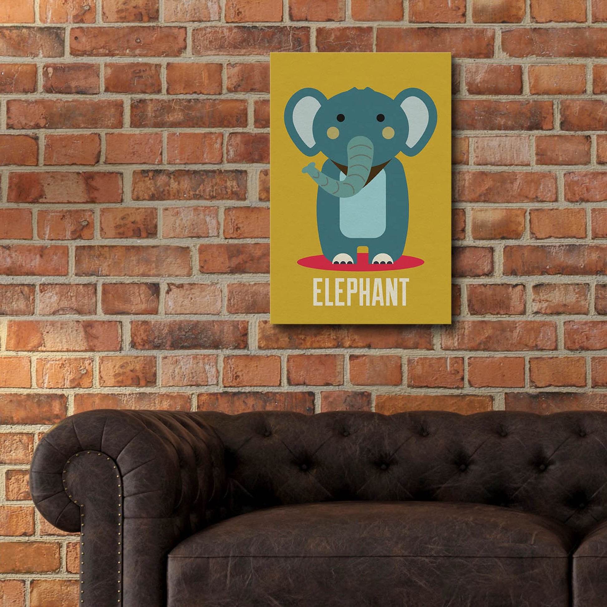 Epic Art 'Elephant Kids Nursery' by Gary Williams, Acrylic Glass Wall Art,16x24