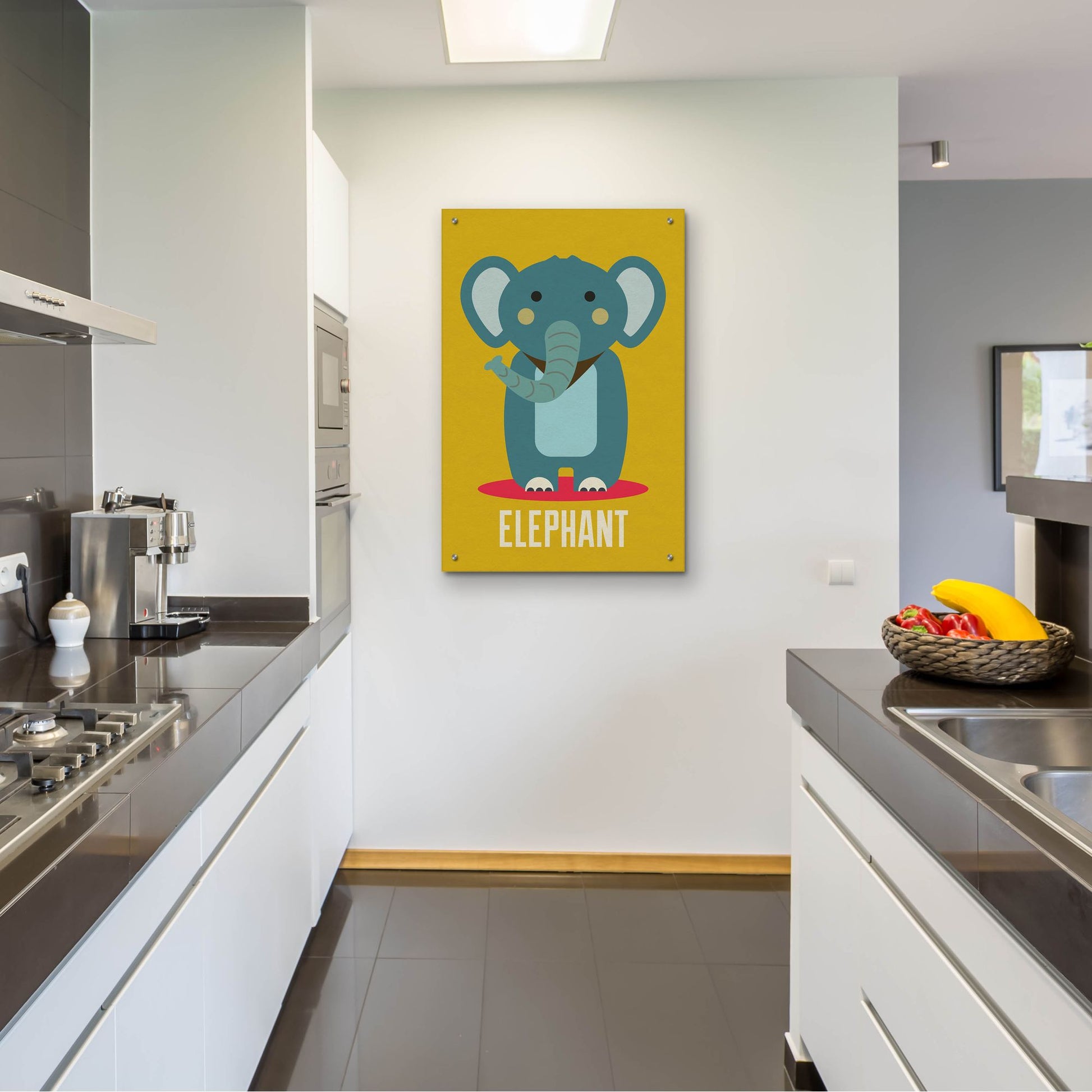 Epic Art 'Elephant Kids Nursery' by Gary Williams, Acrylic Glass Wall Art,24x36