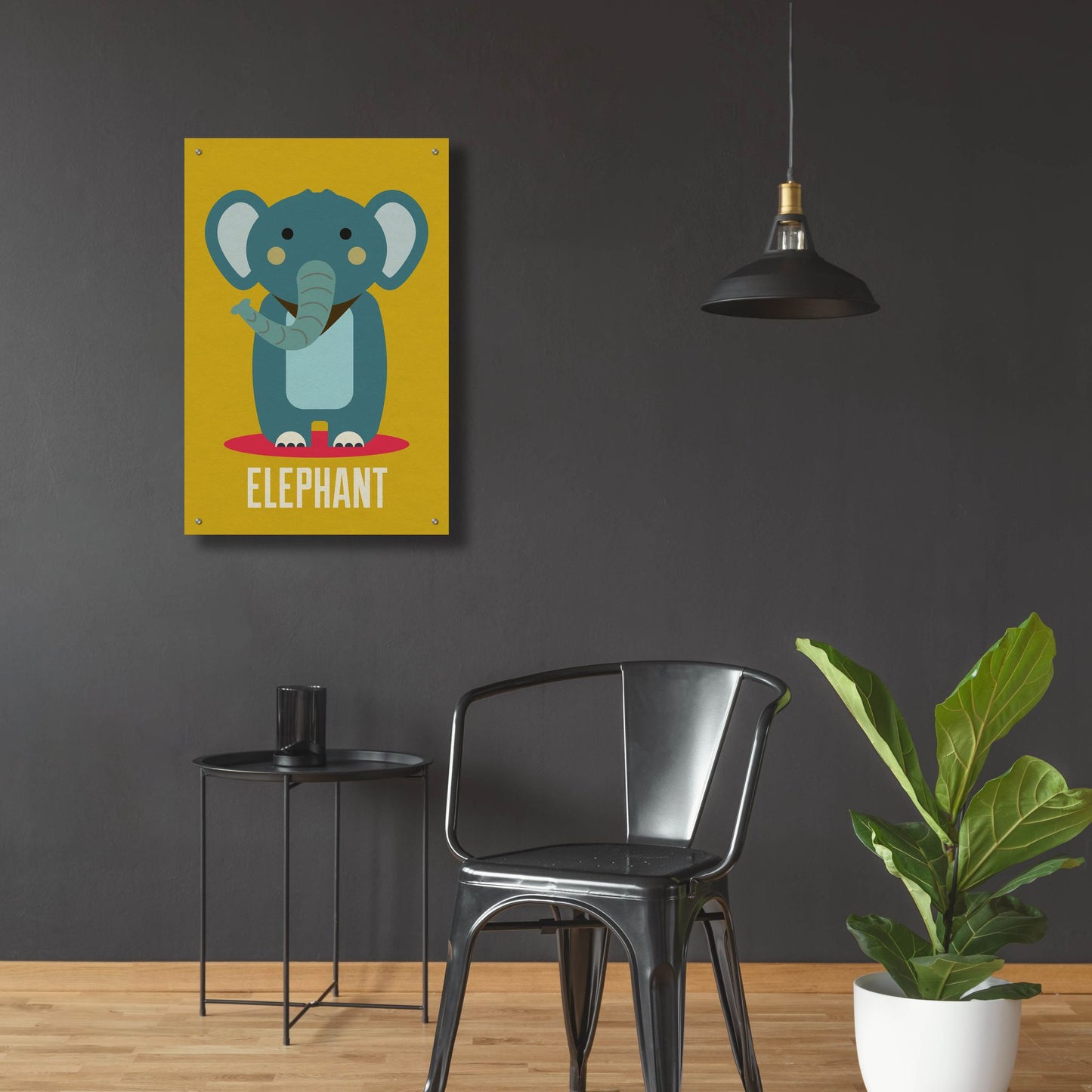 Epic Art 'Elephant Kids Nursery' by Gary Williams, Acrylic Glass Wall Art,24x36