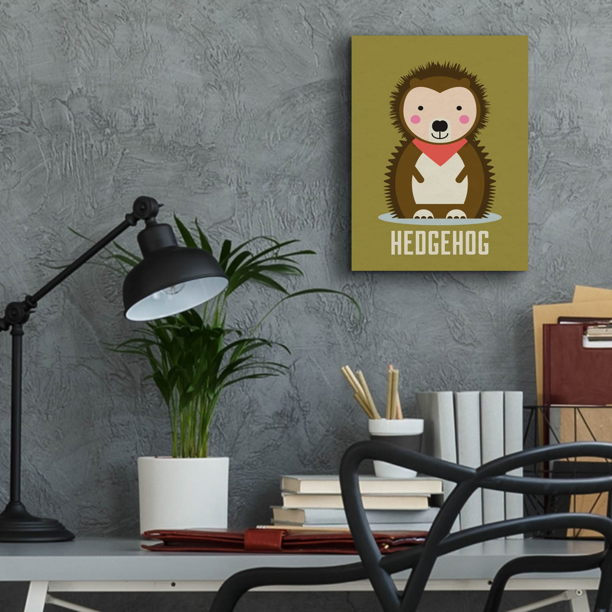 Epic Art 'Hedgehog Kids Nursery' by Gary Williams, Acrylic Glass Wall Art,12x16