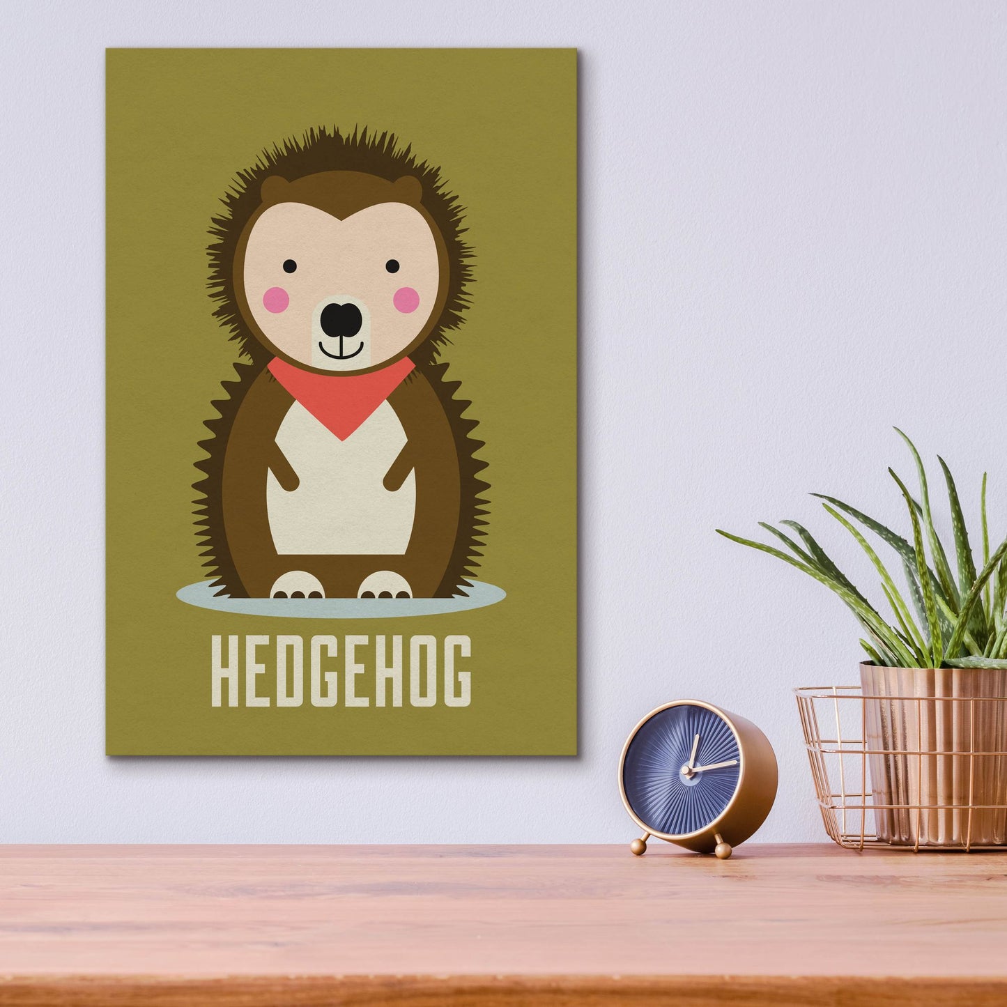 Epic Art 'Hedgehog Kids Nursery' by Gary Williams, Acrylic Glass Wall Art,12x16