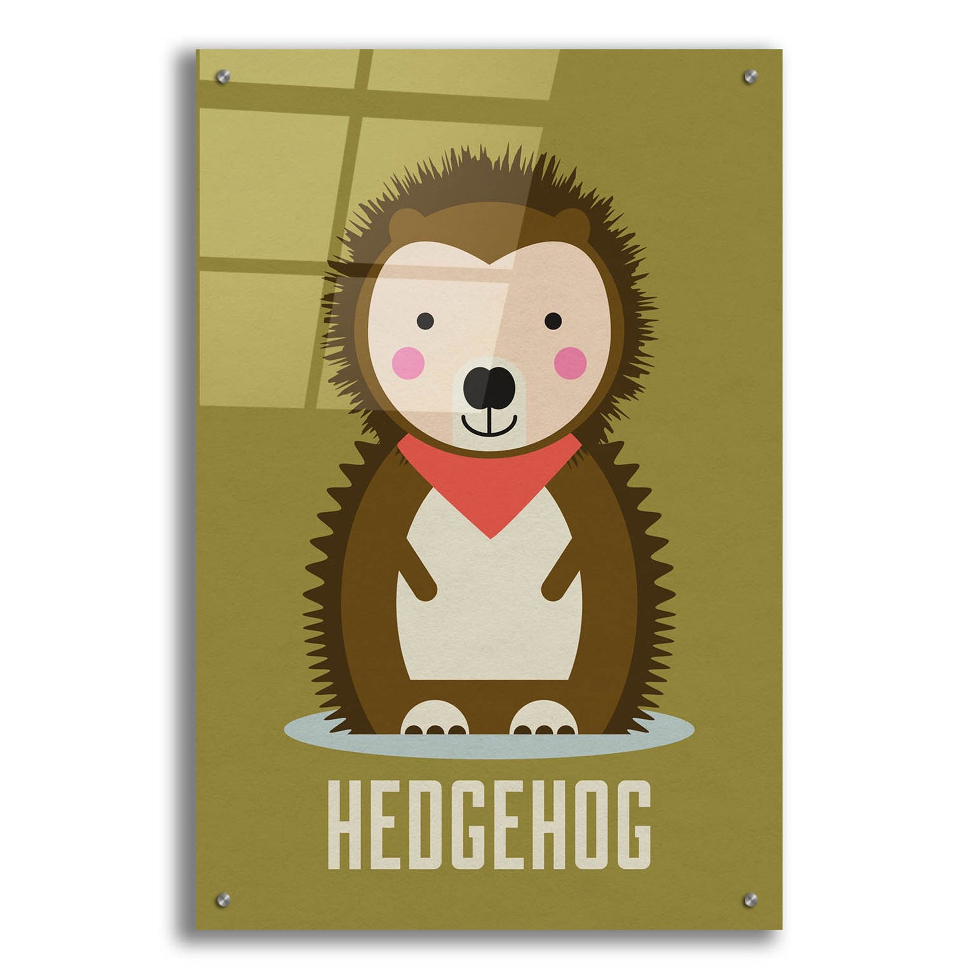 Epic Art 'Hedgehog Kids Nursery' by Gary Williams, Acrylic Glass Wall Art,24x36