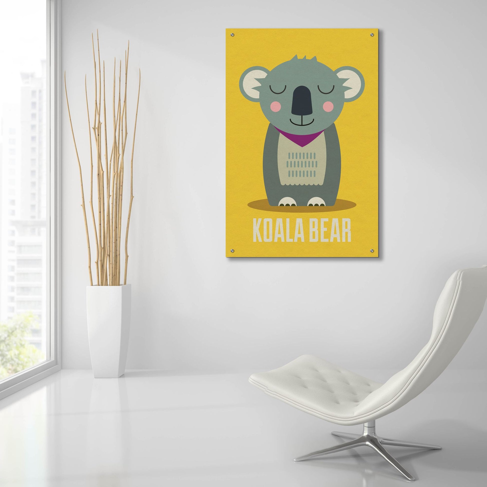 Epic Art 'Koala Kids Nursery' by Gary Williams, Acrylic Glass Wall Art,24x36