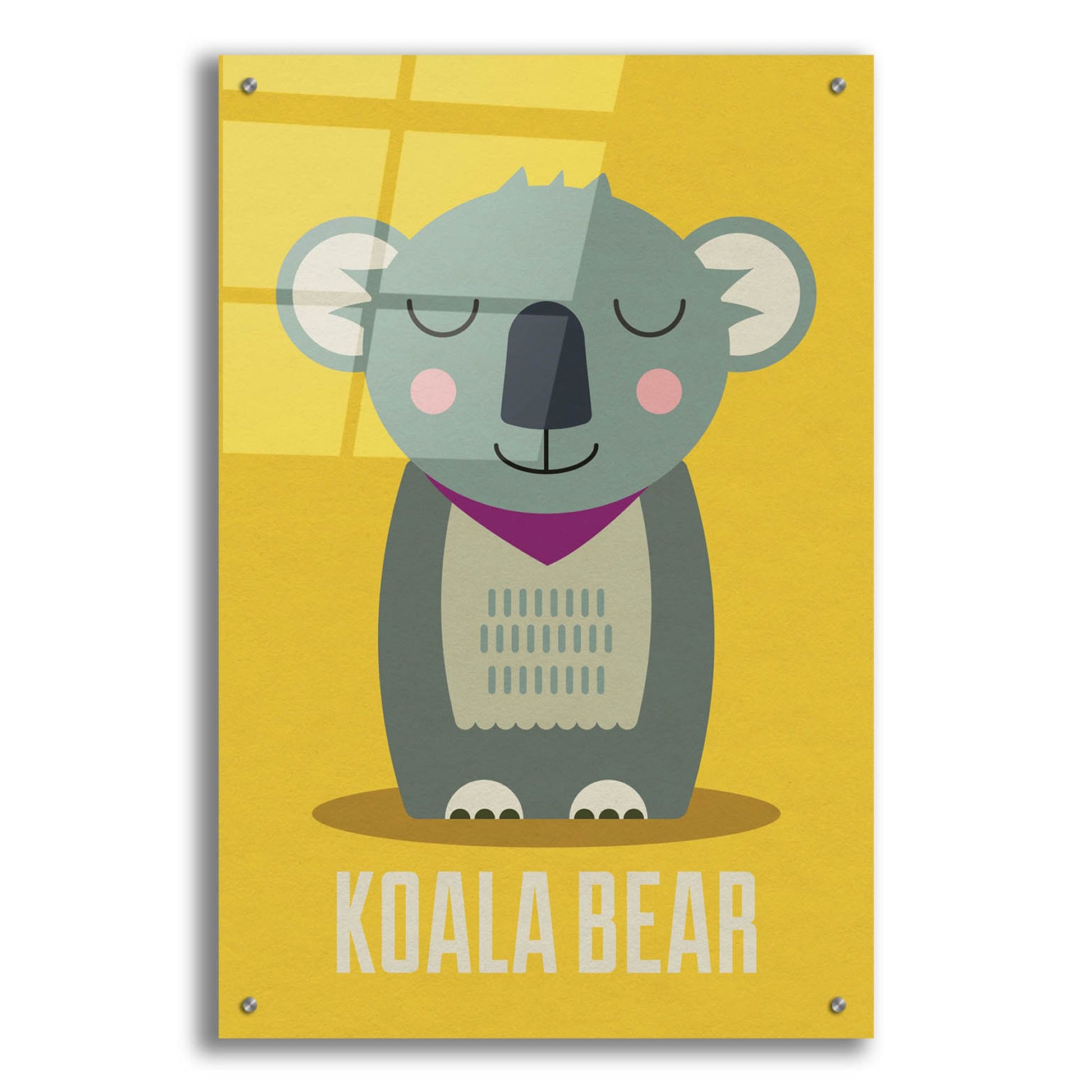 Epic Art 'Koala Kids Nursery' by Gary Williams, Acrylic Glass Wall Art,24x36