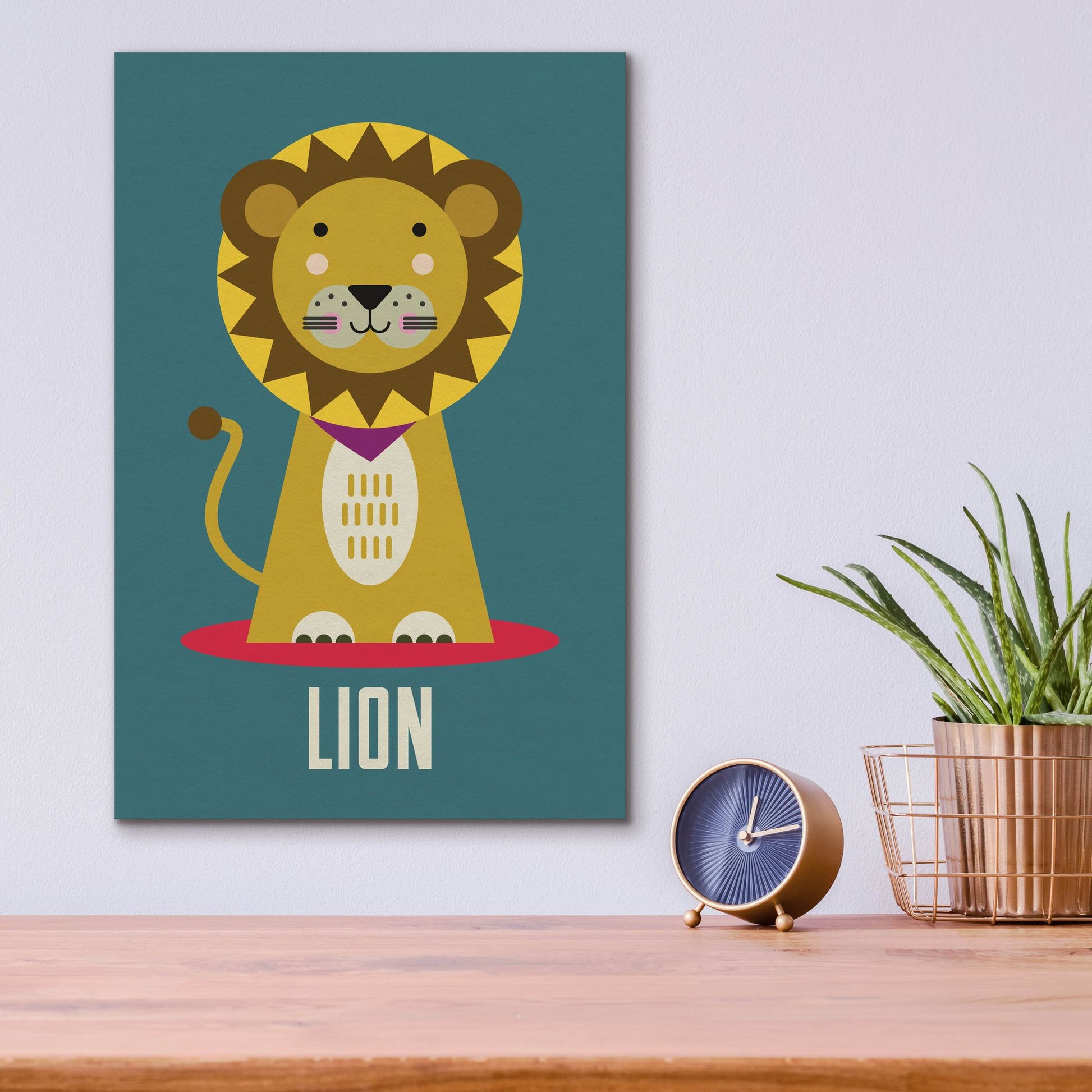 Epic Art 'Lion Kids Nursery' by Gary Williams, Acrylic Glass Wall Art,12x16