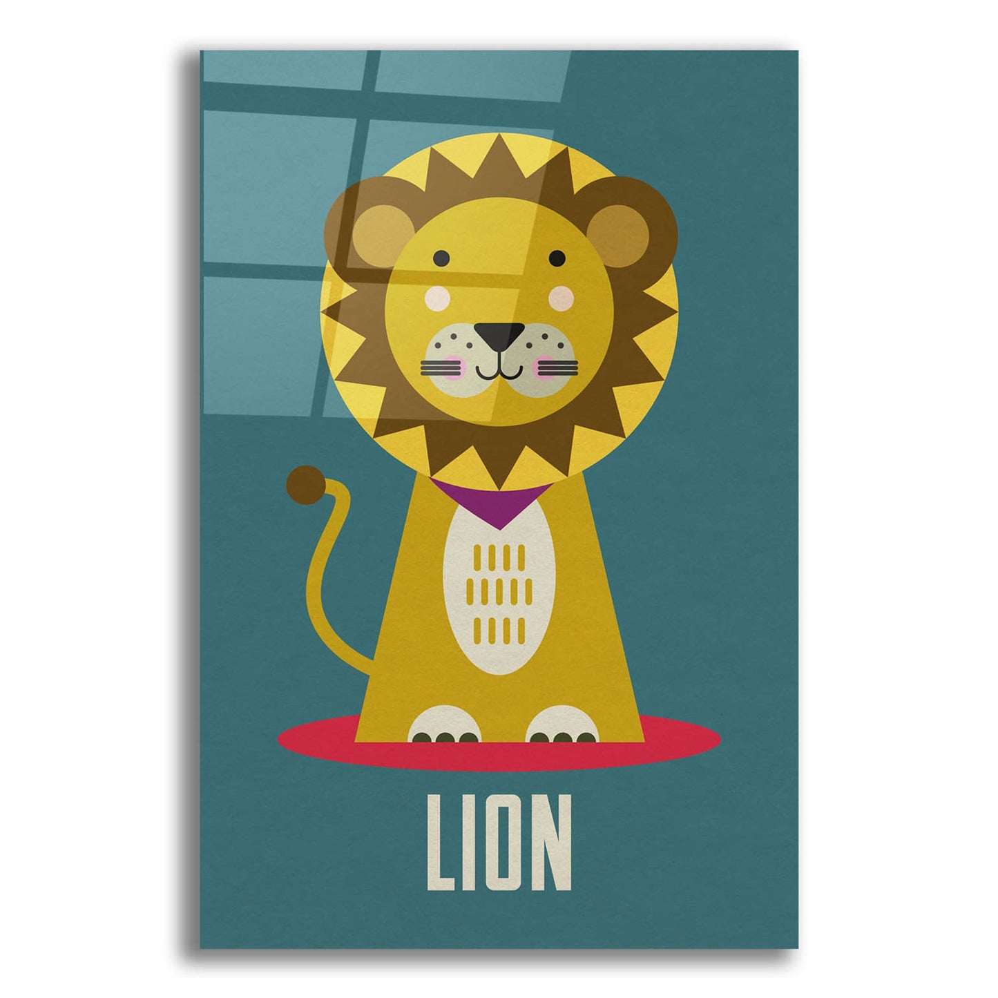 Epic Art 'Lion Kids Nursery' by Gary Williams, Acrylic Glass Wall Art,12x16