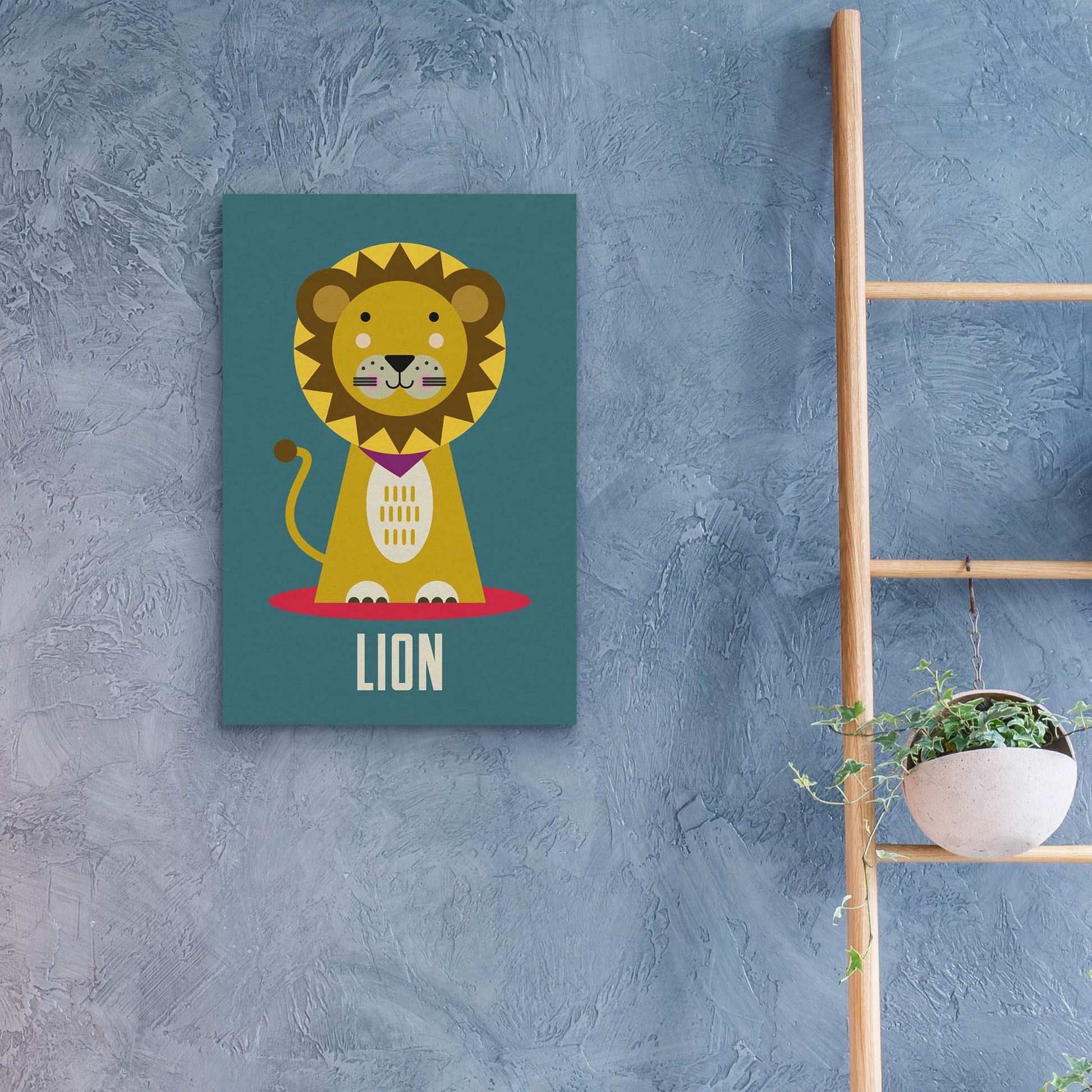 Epic Art 'Lion Kids Nursery' by Gary Williams, Acrylic Glass Wall Art,16x24