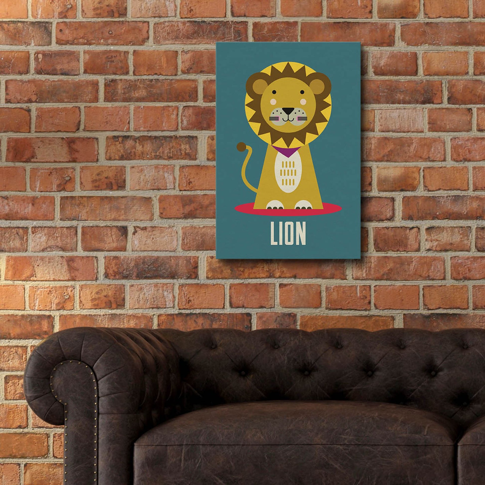 Epic Art 'Lion Kids Nursery' by Gary Williams, Acrylic Glass Wall Art,16x24