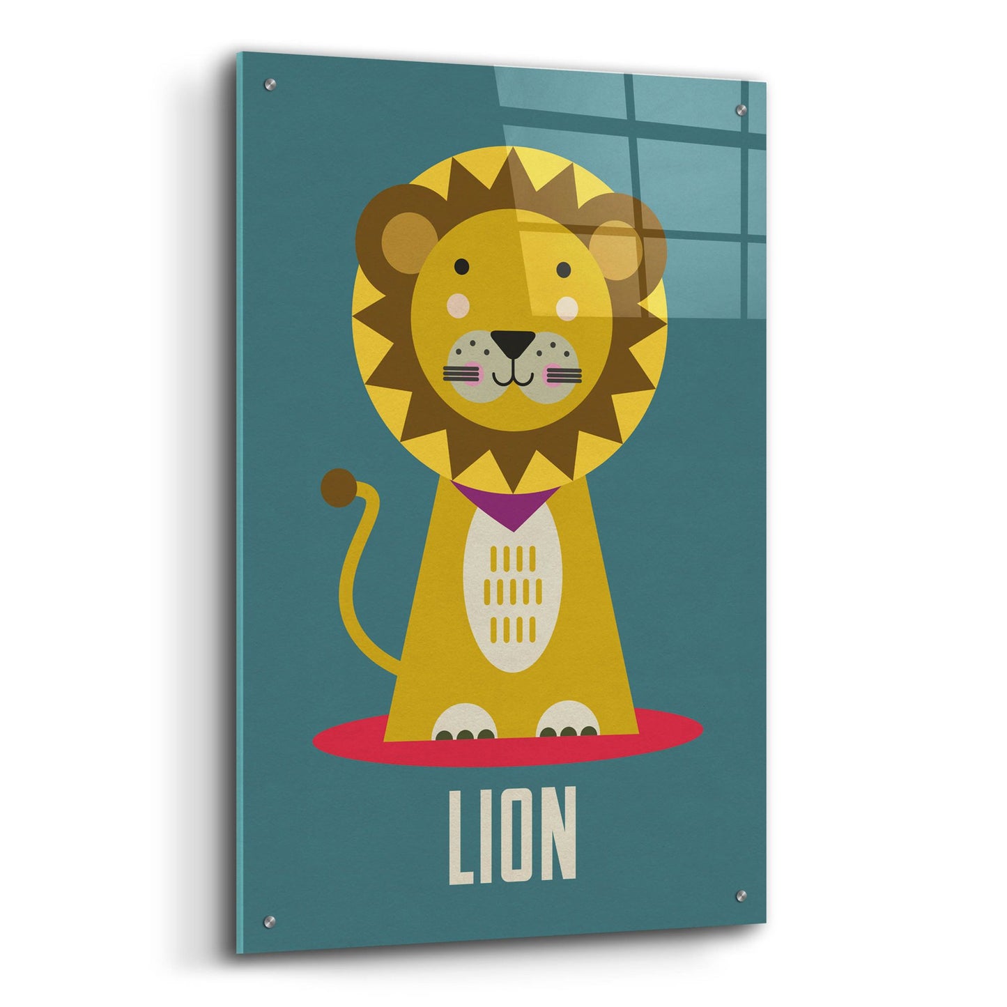 Epic Art 'Lion Kids Nursery' by Gary Williams, Acrylic Glass Wall Art,24x36