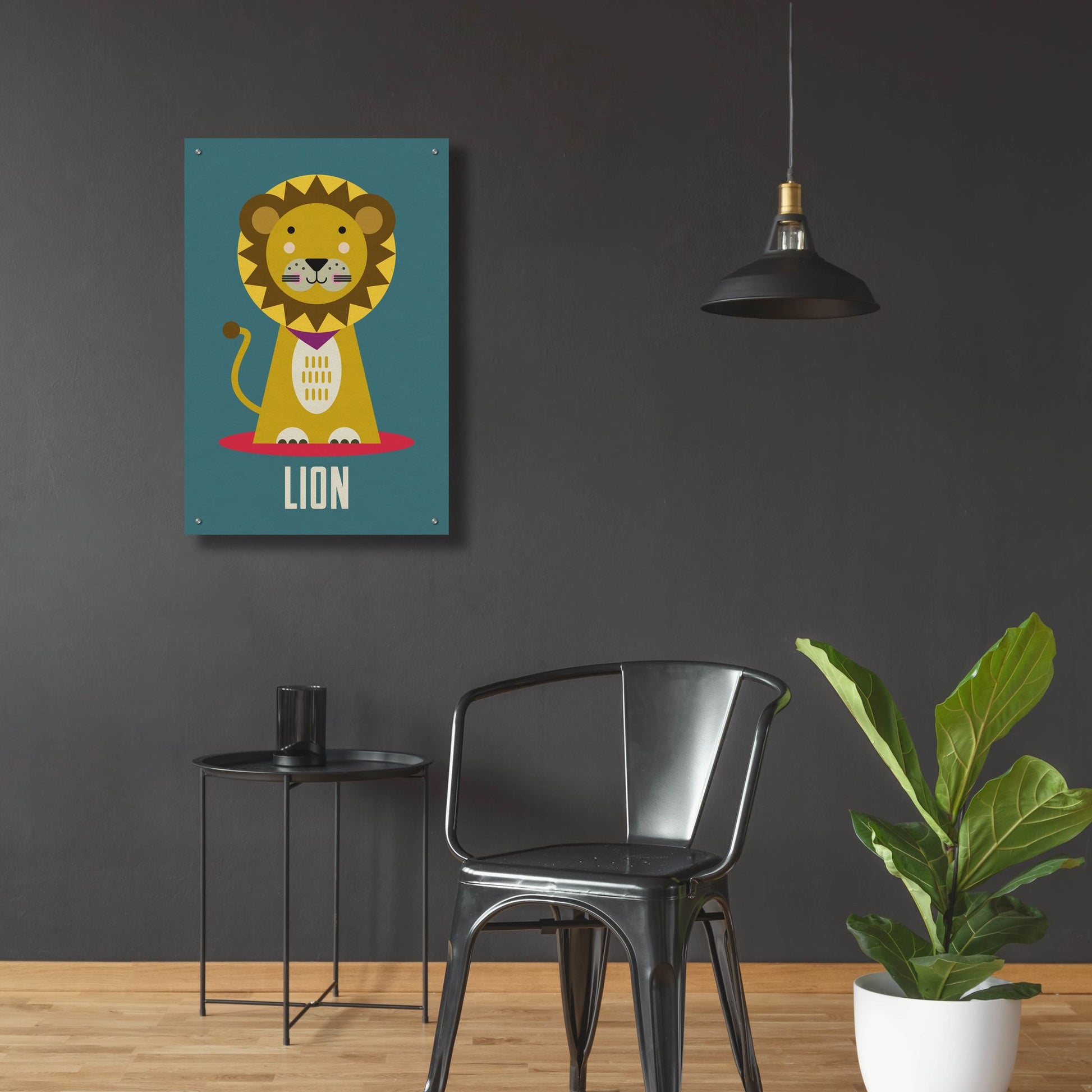 Epic Art 'Lion Kids Nursery' by Gary Williams, Acrylic Glass Wall Art,24x36