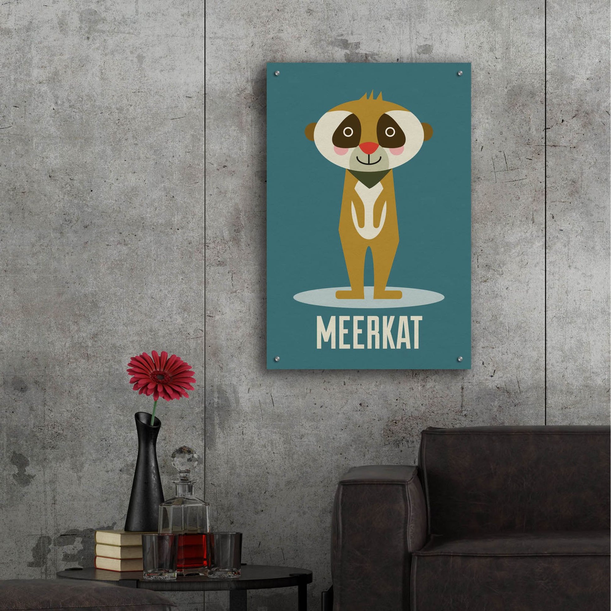 Epic Art 'Meerkat Kids Nursery' by Gary Williams, Acrylic Glass Wall Art,24x36