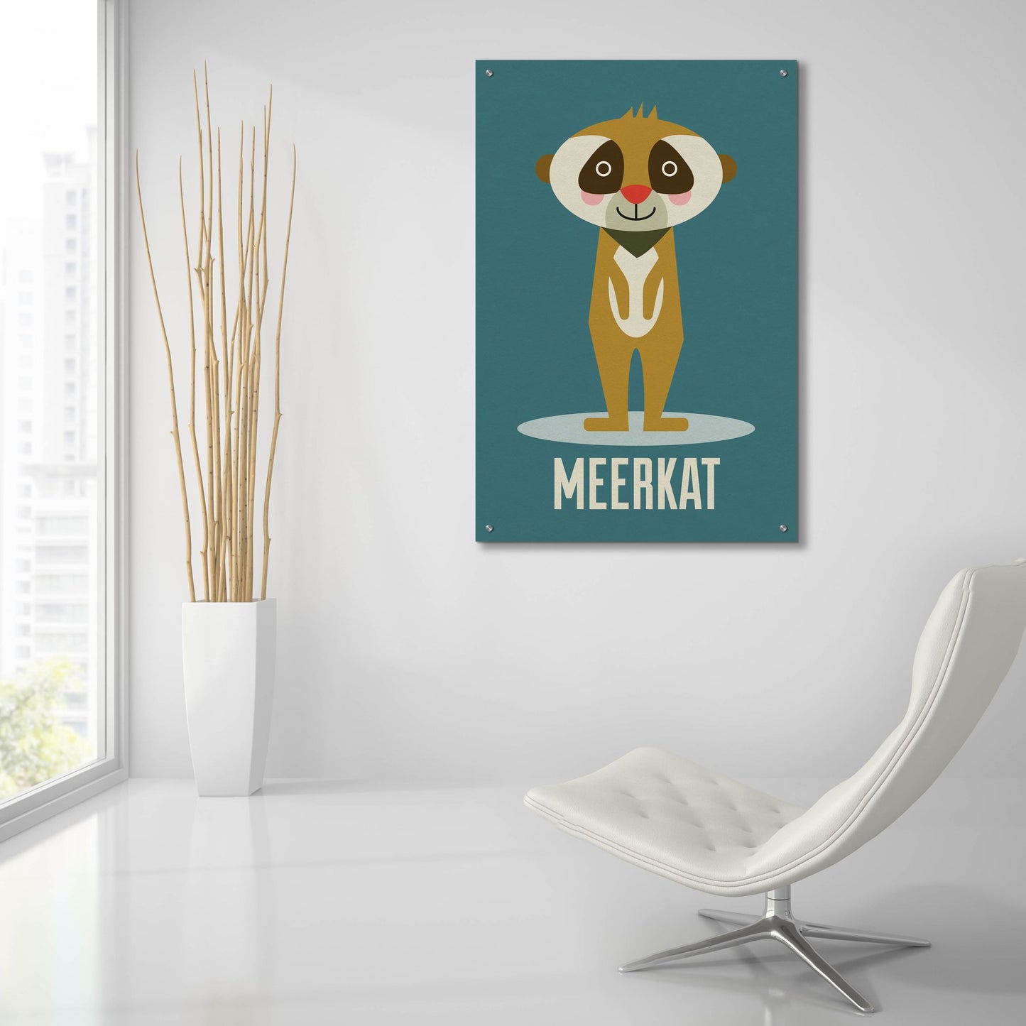 Epic Art 'Meerkat Kids Nursery' by Gary Williams, Acrylic Glass Wall Art,24x36