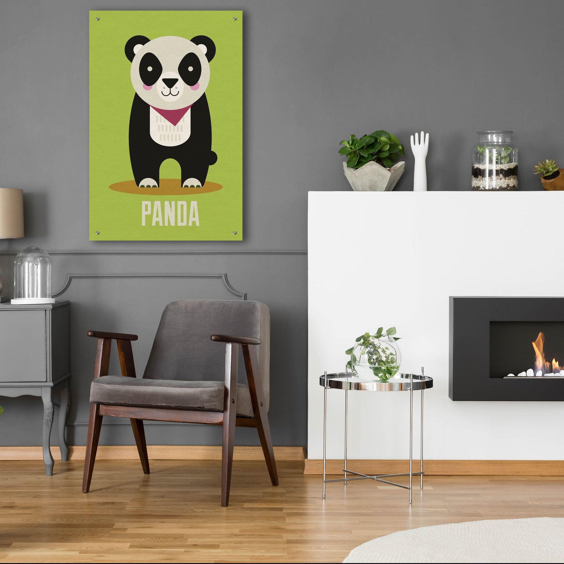 Epic Art 'Panda Kids Nursery' by Gary Williams, Acrylic Glass Wall Art,24x36