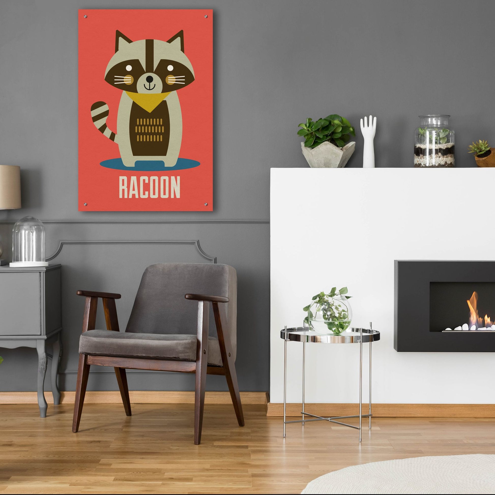 Epic Art 'Racoon Kids Nursery' by Gary Williams, Acrylic Glass Wall Art,24x36