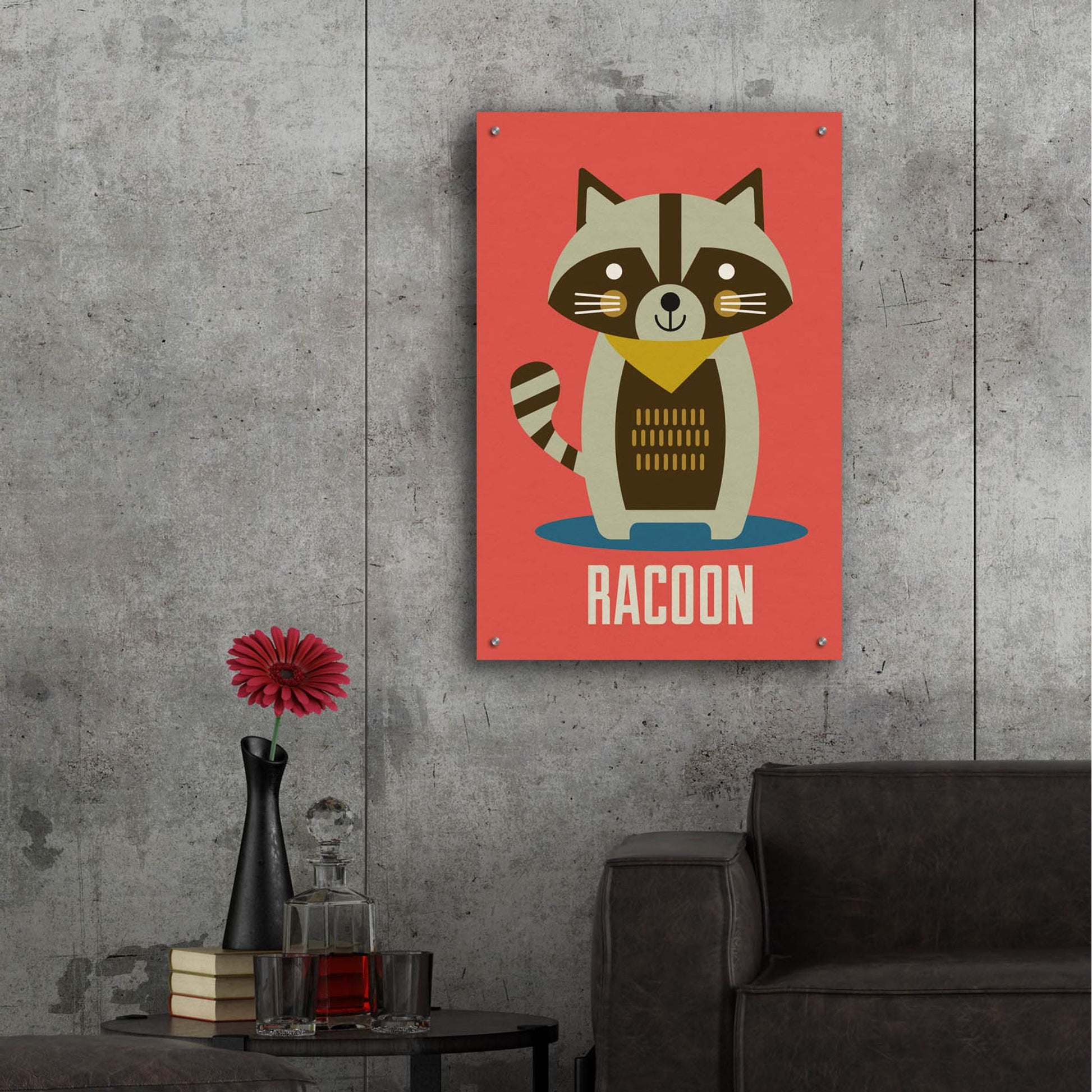 Epic Art 'Racoon Kids Nursery' by Gary Williams, Acrylic Glass Wall Art,24x36