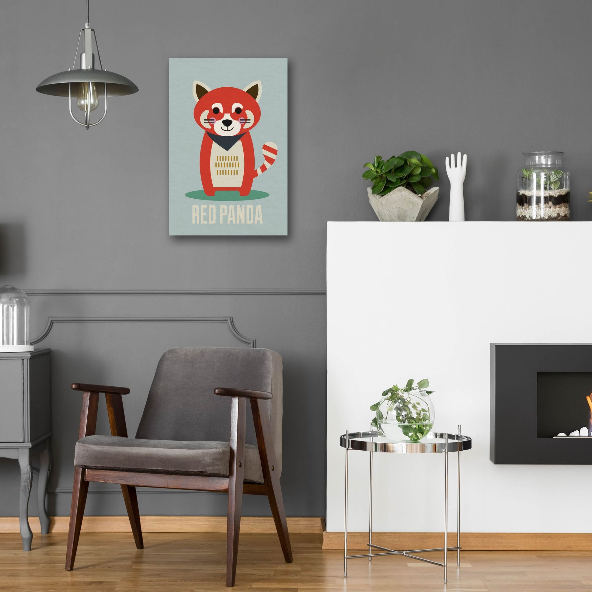 Epic Art 'Red Panda Kids Nursery' by Gary Williams, Acrylic Glass Wall Art,16x24