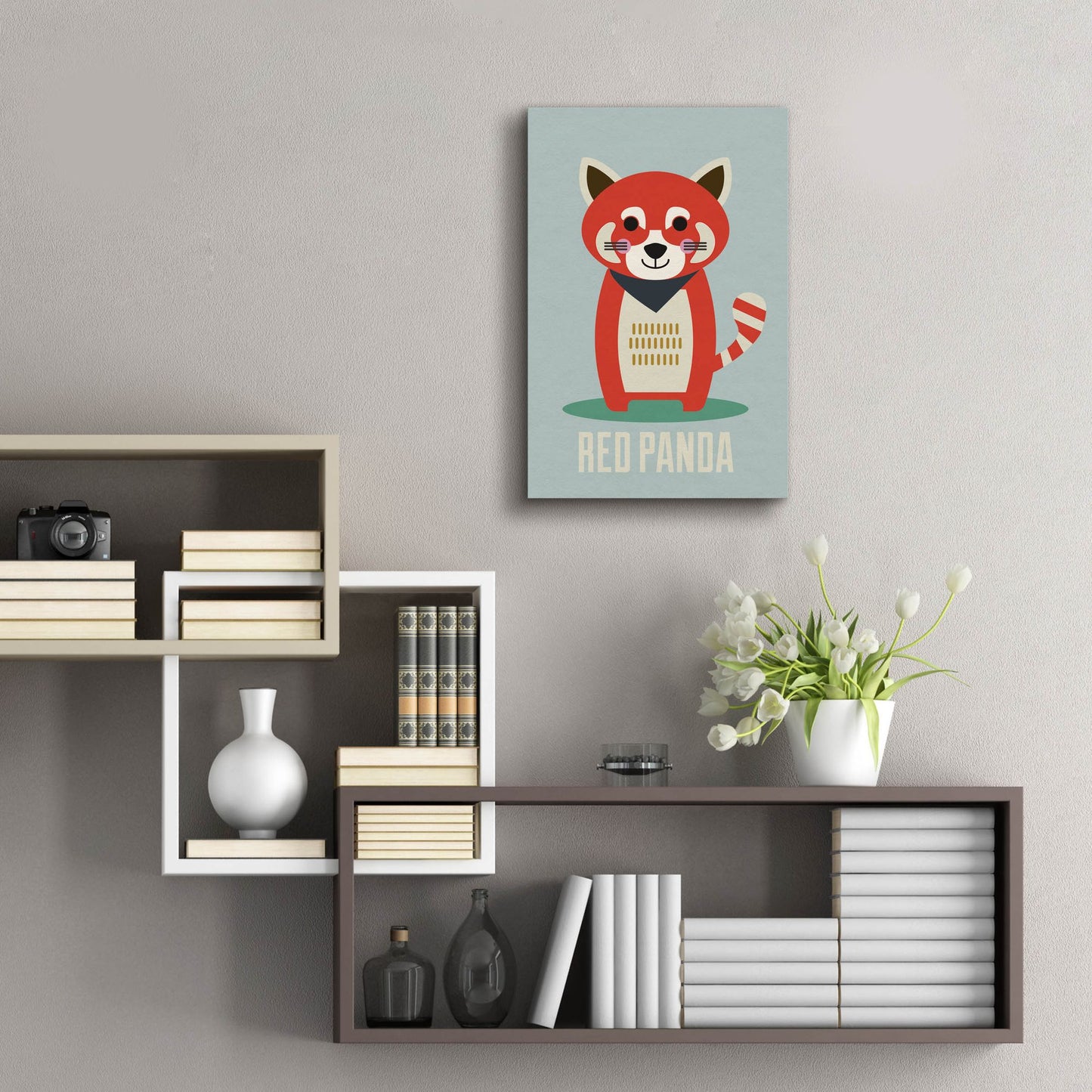 Epic Art 'Red Panda Kids Nursery' by Gary Williams, Acrylic Glass Wall Art,16x24