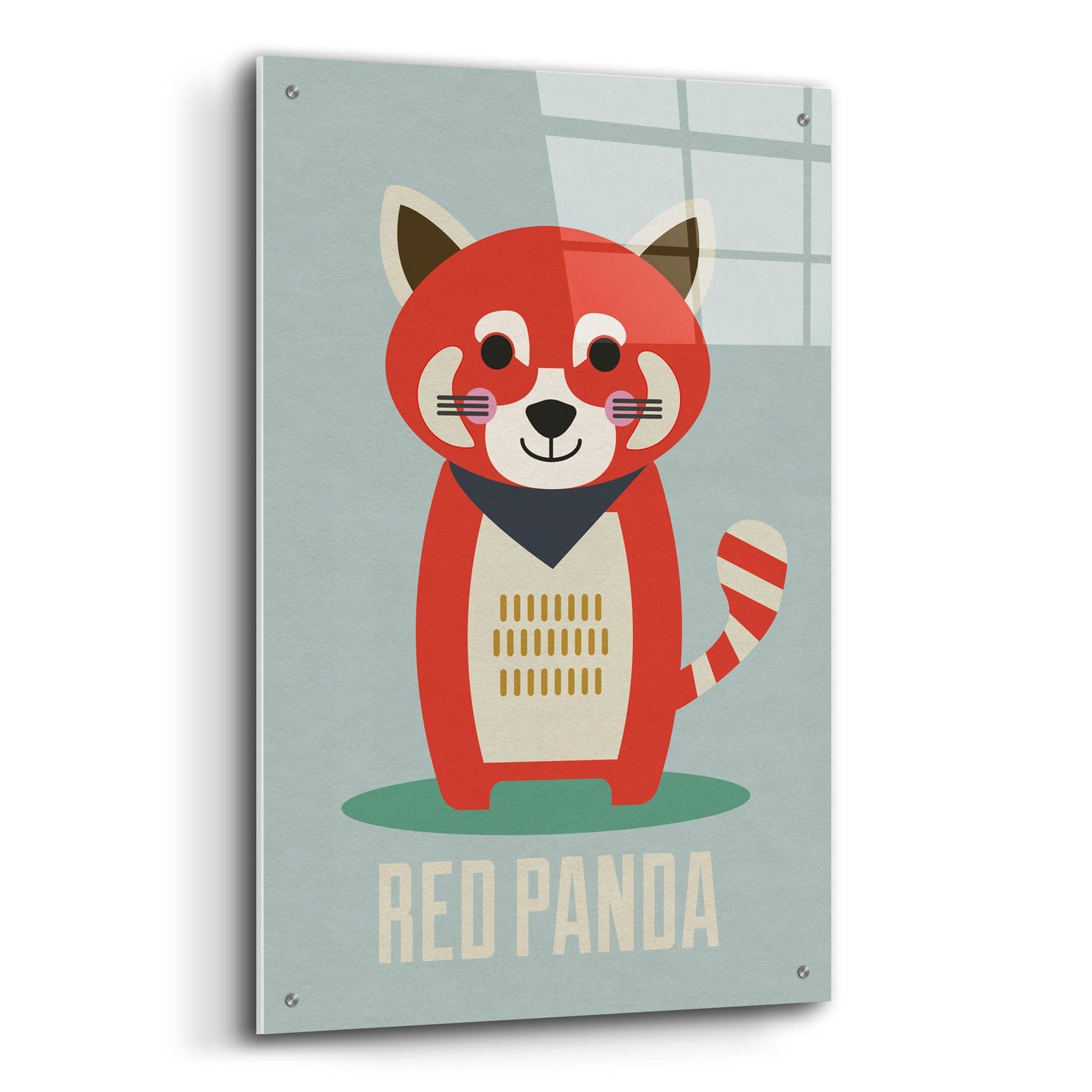 Epic Art 'Red Panda Kids Nursery' by Gary Williams, Acrylic Glass Wall Art,24x36