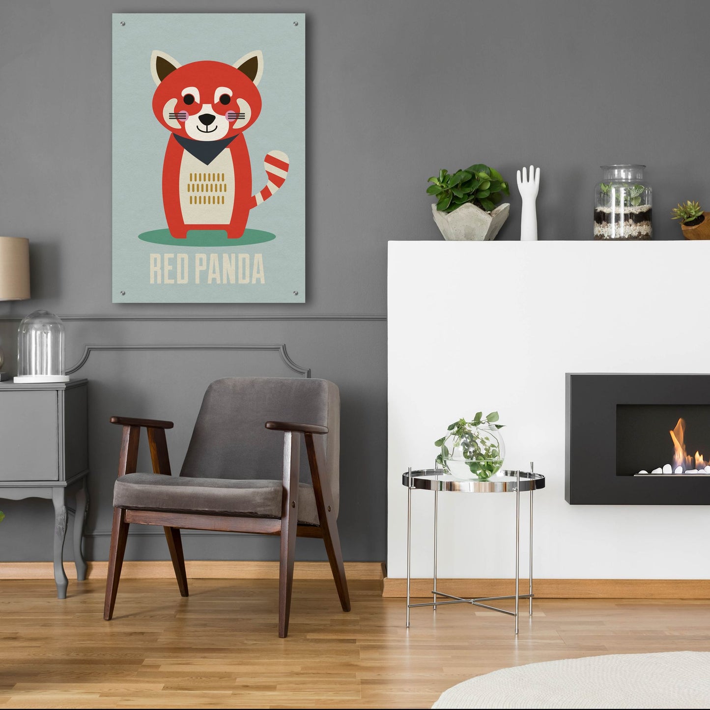 Epic Art 'Red Panda Kids Nursery' by Gary Williams, Acrylic Glass Wall Art,24x36