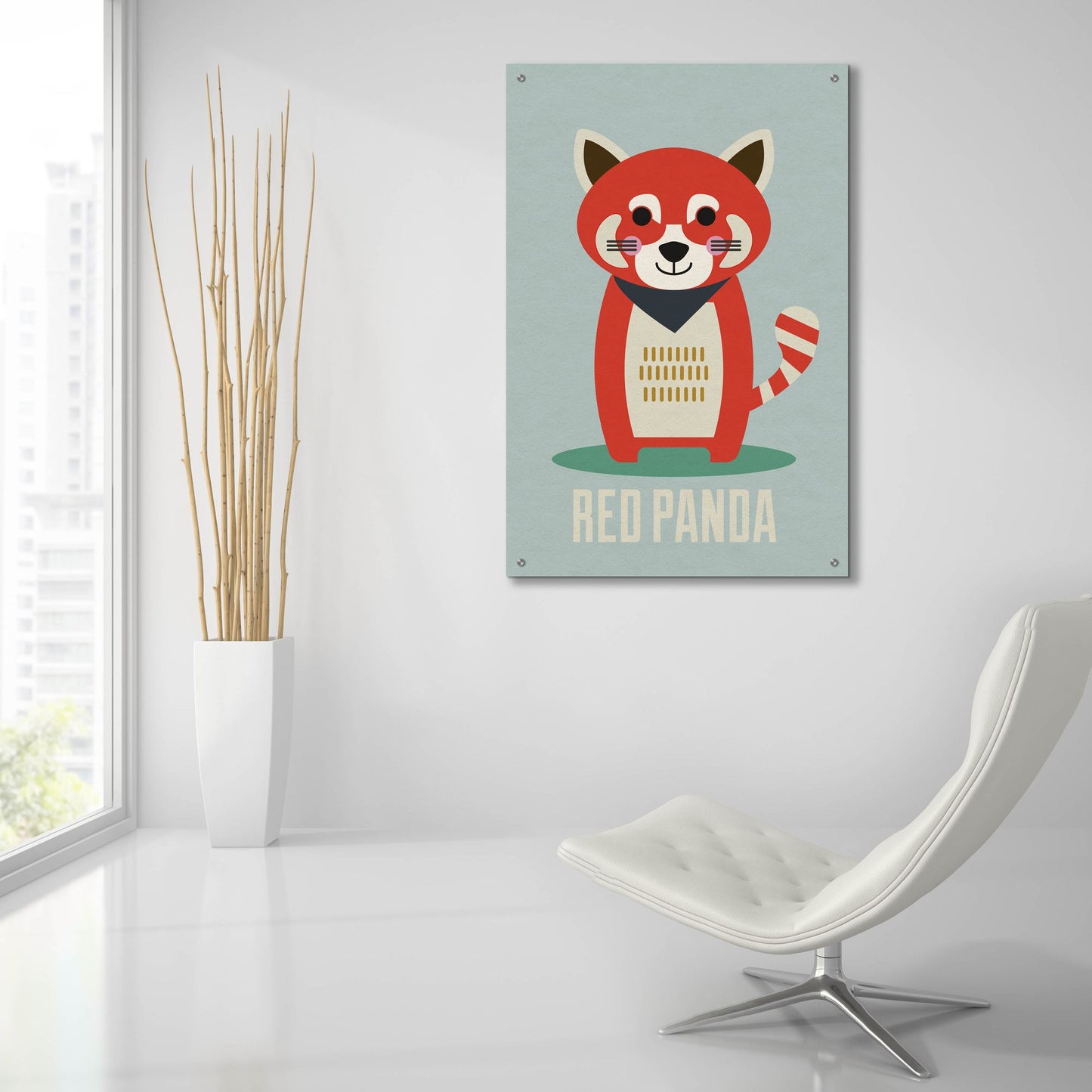 Epic Art 'Red Panda Kids Nursery' by Gary Williams, Acrylic Glass Wall Art,24x36