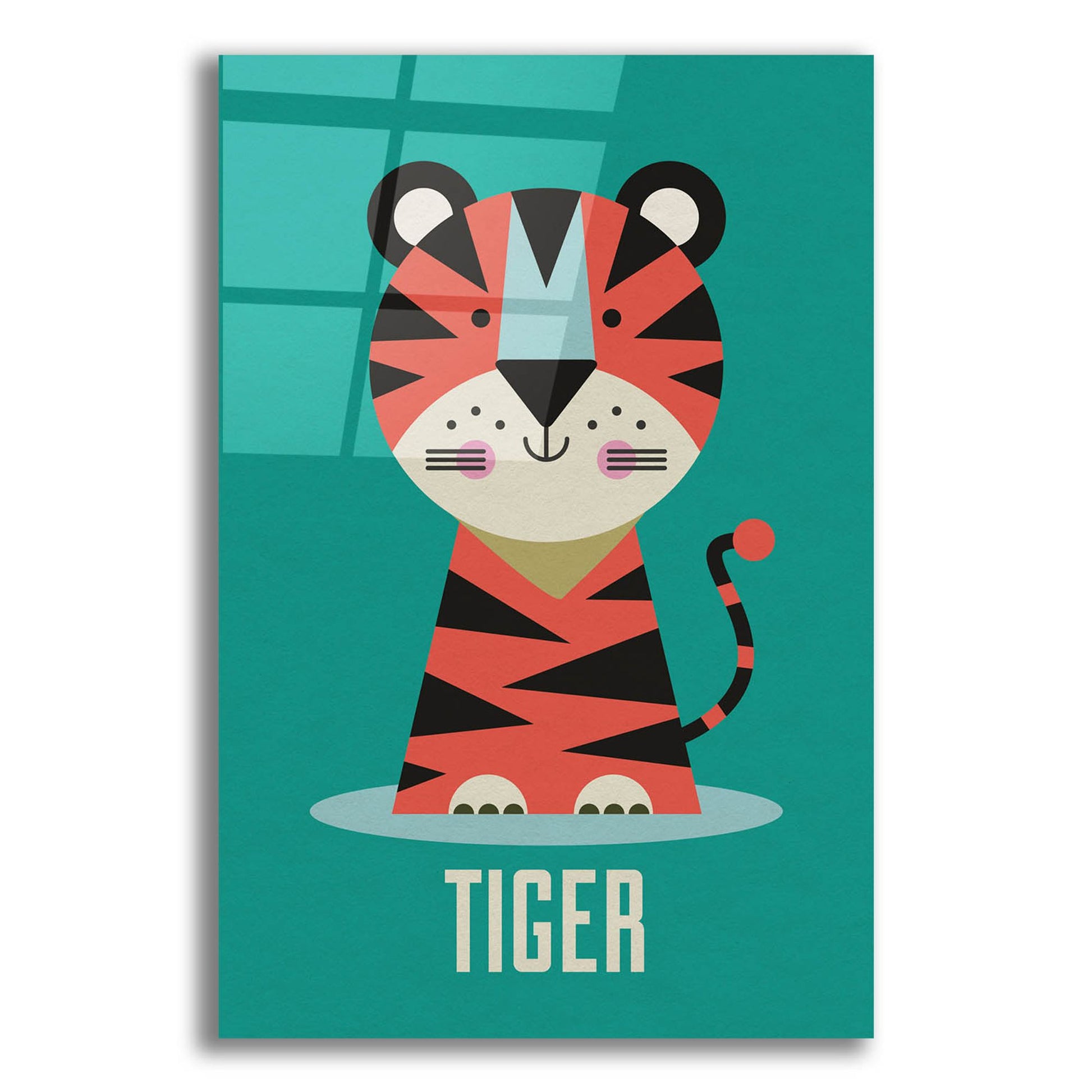 Epic Art 'Tiger Kids Nursery' by Gary Williams, Acrylic Glass Wall Art,12x16