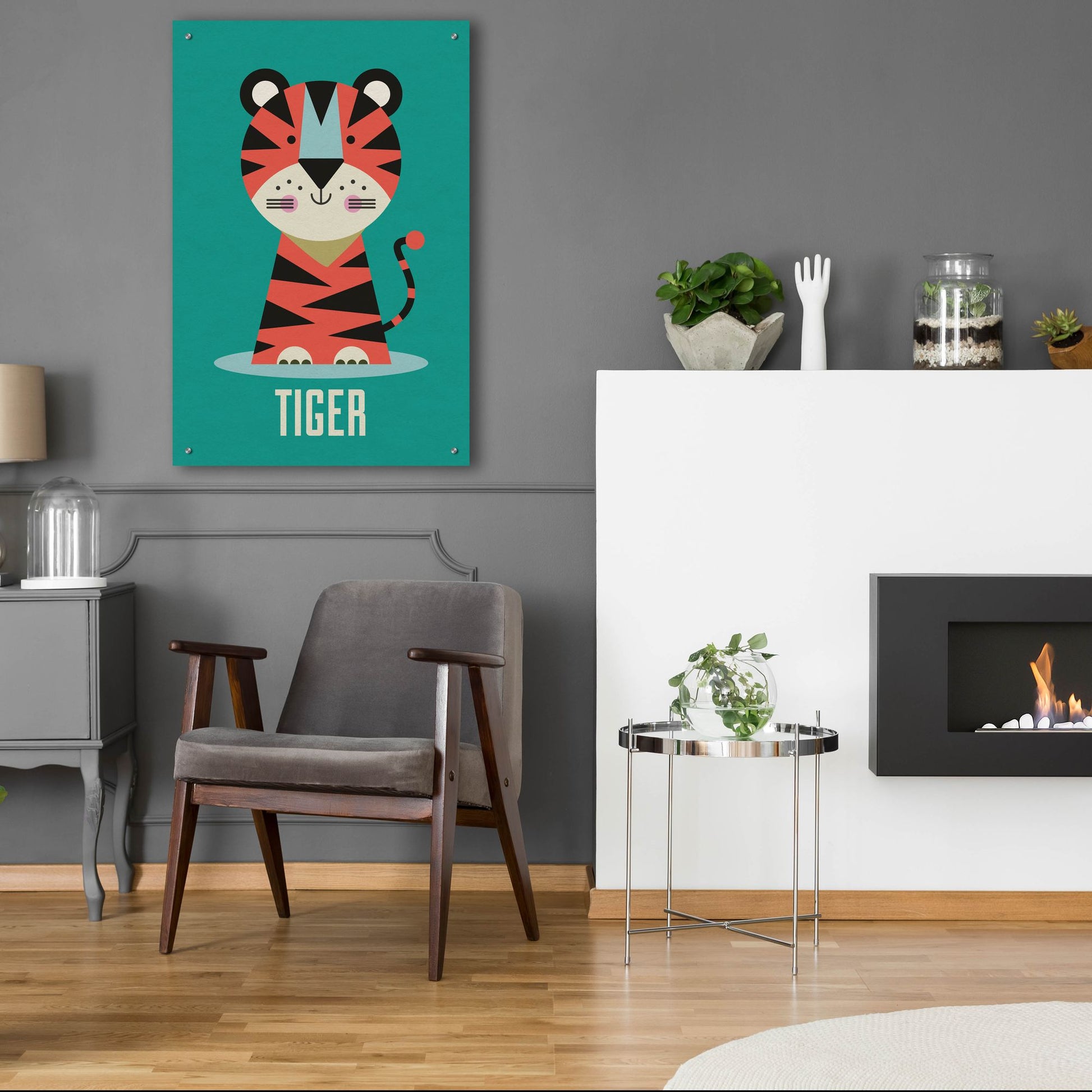 Epic Art 'Tiger Kids Nursery' by Gary Williams, Acrylic Glass Wall Art,24x36