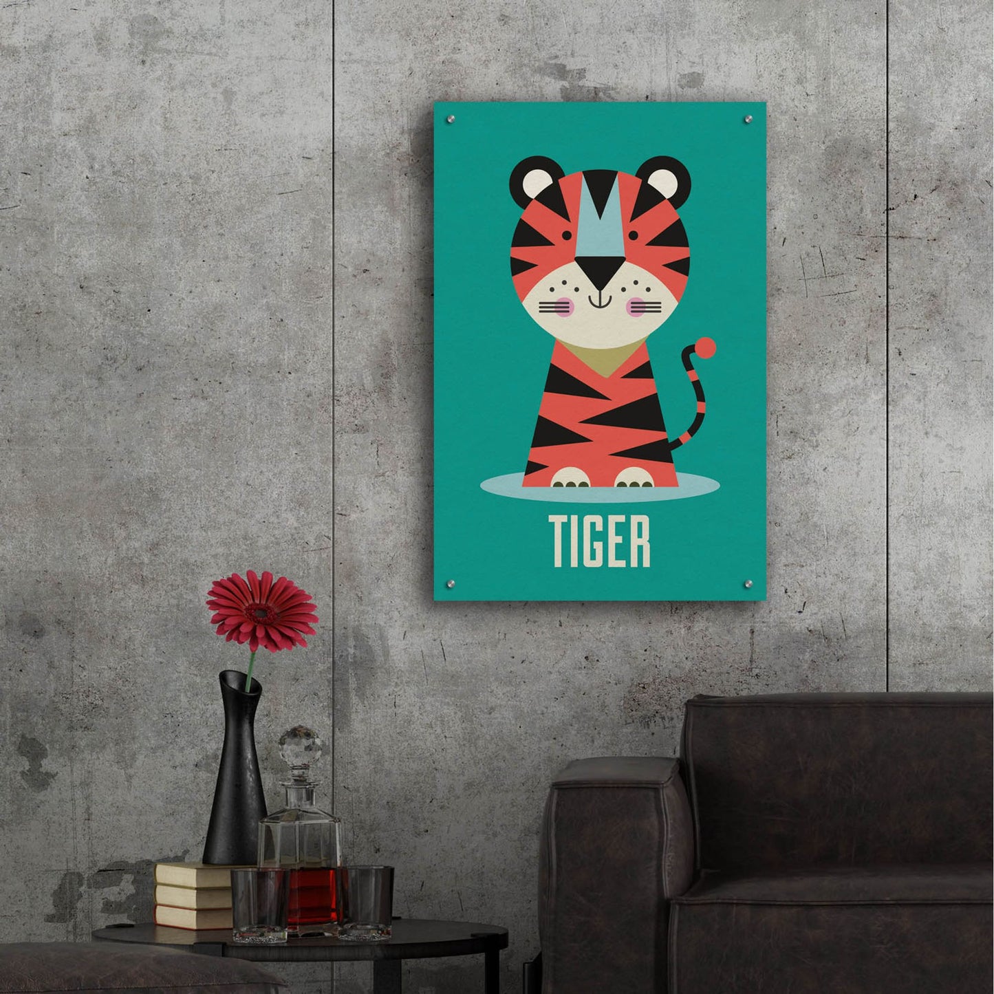 Epic Art 'Tiger Kids Nursery' by Gary Williams, Acrylic Glass Wall Art,24x36