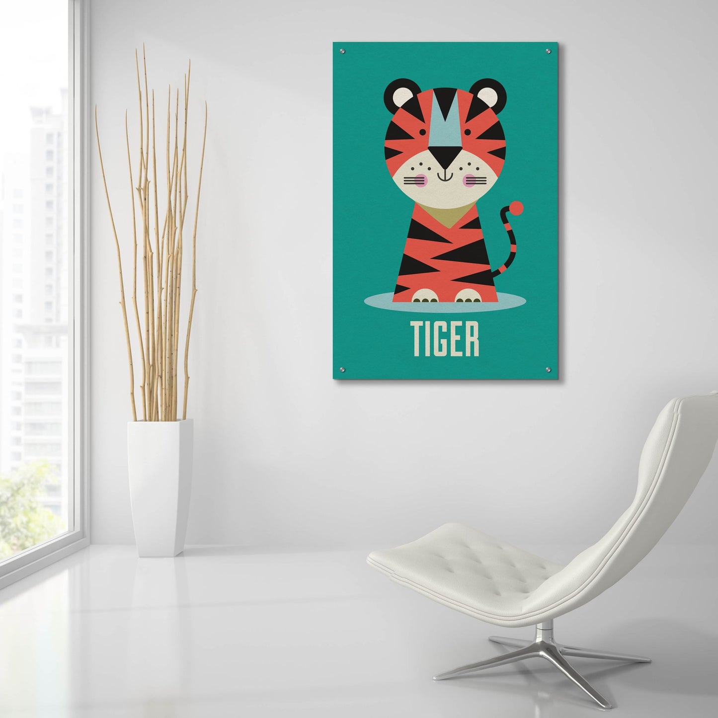 Epic Art 'Tiger Kids Nursery' by Gary Williams, Acrylic Glass Wall Art,24x36