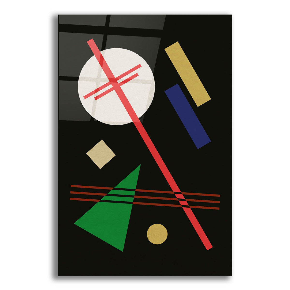 Epic Art 'Suprematist Abstract Geometric 5' by Gary Williams, Acrylic Glass Wall Art