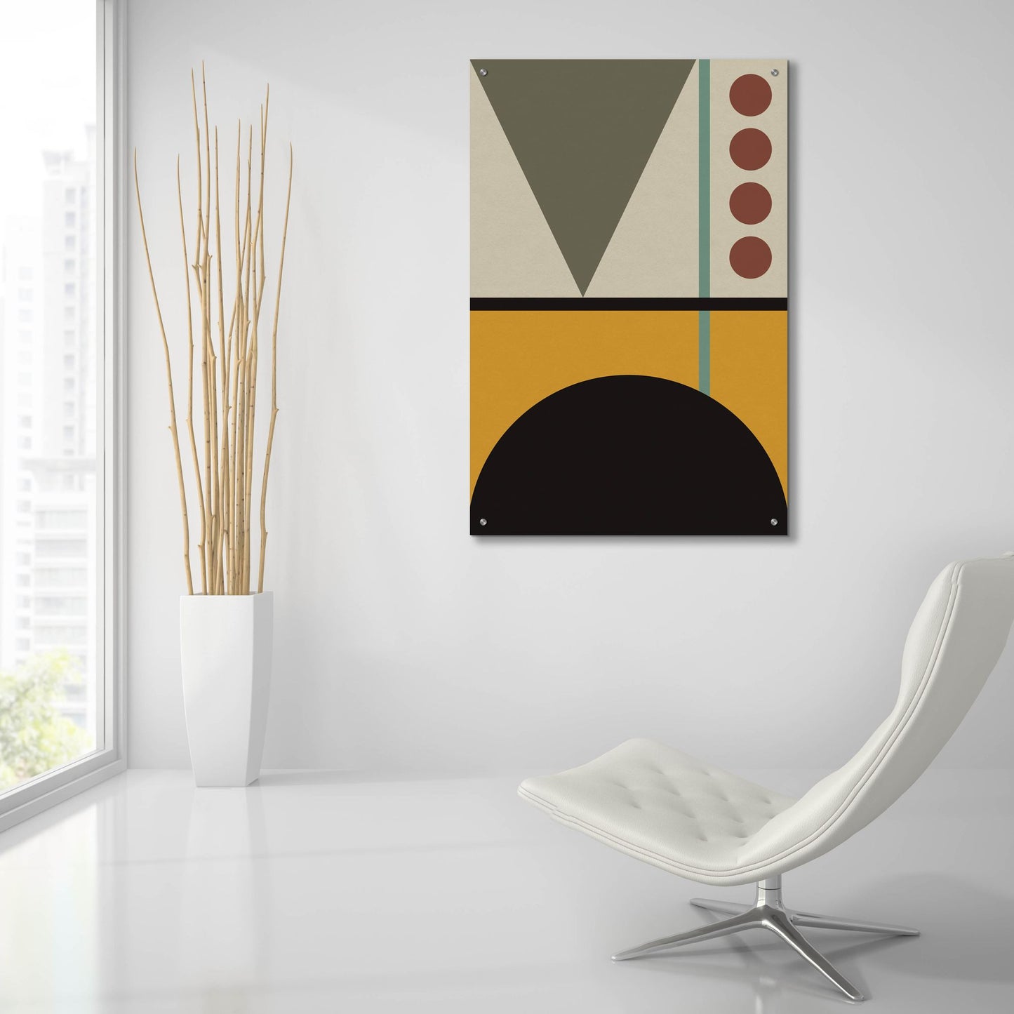 Epic Art 'Abstract Geometric 2' by Gary Williams, Acrylic Glass Wall Art,24x36